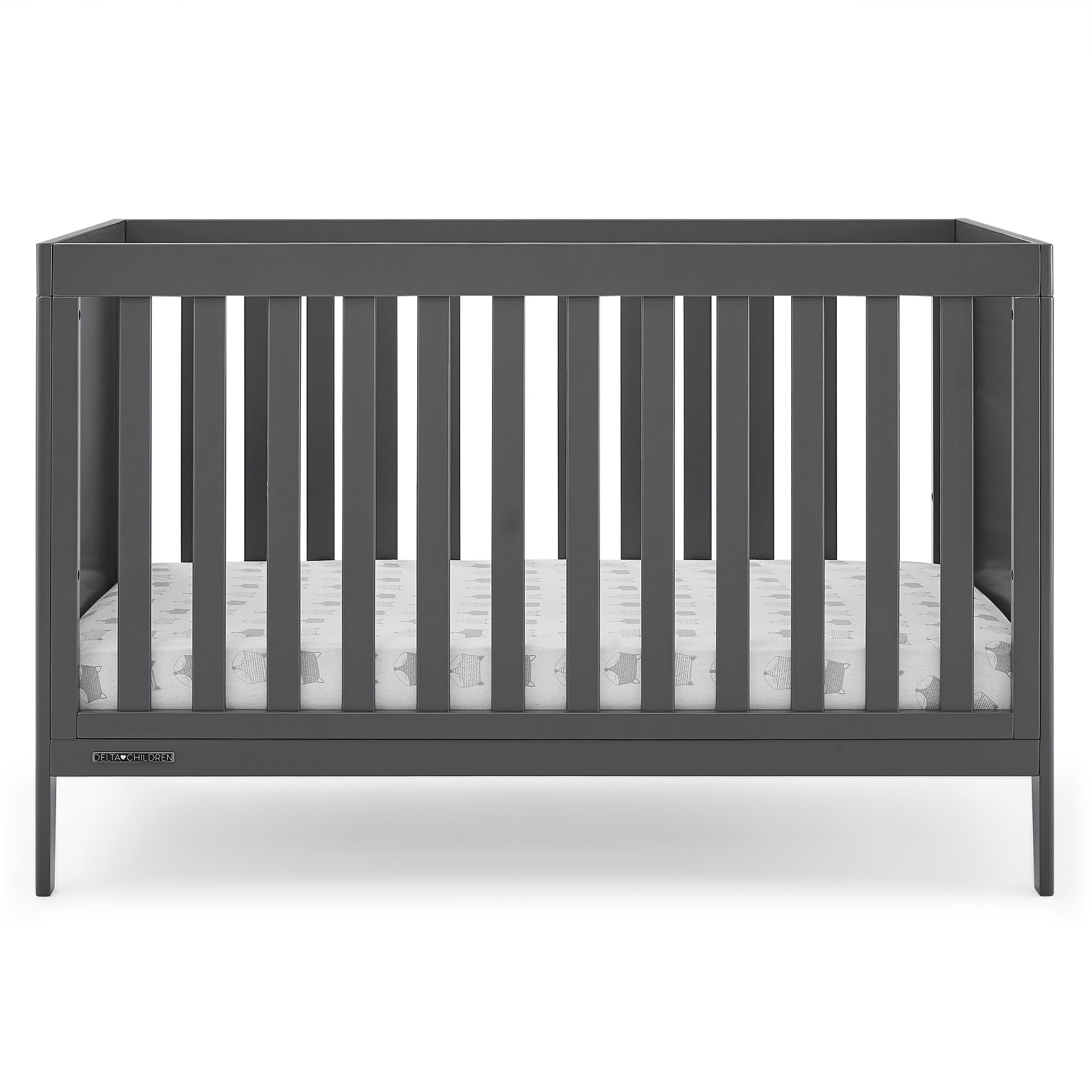 Hayes 4-in-1 Convertible Baby Crib - White Nursery Furniture for Newborn to Toddler Bed | Perfect for Modern Nursery, Bedroom & Daycare Centers