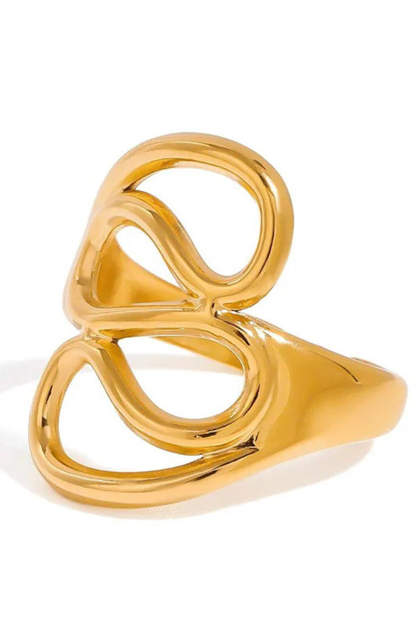 Trendy Curved Open Ring for Women - Elegant Minimalist Jewelry for Everyday Wear, Parties & Gifts