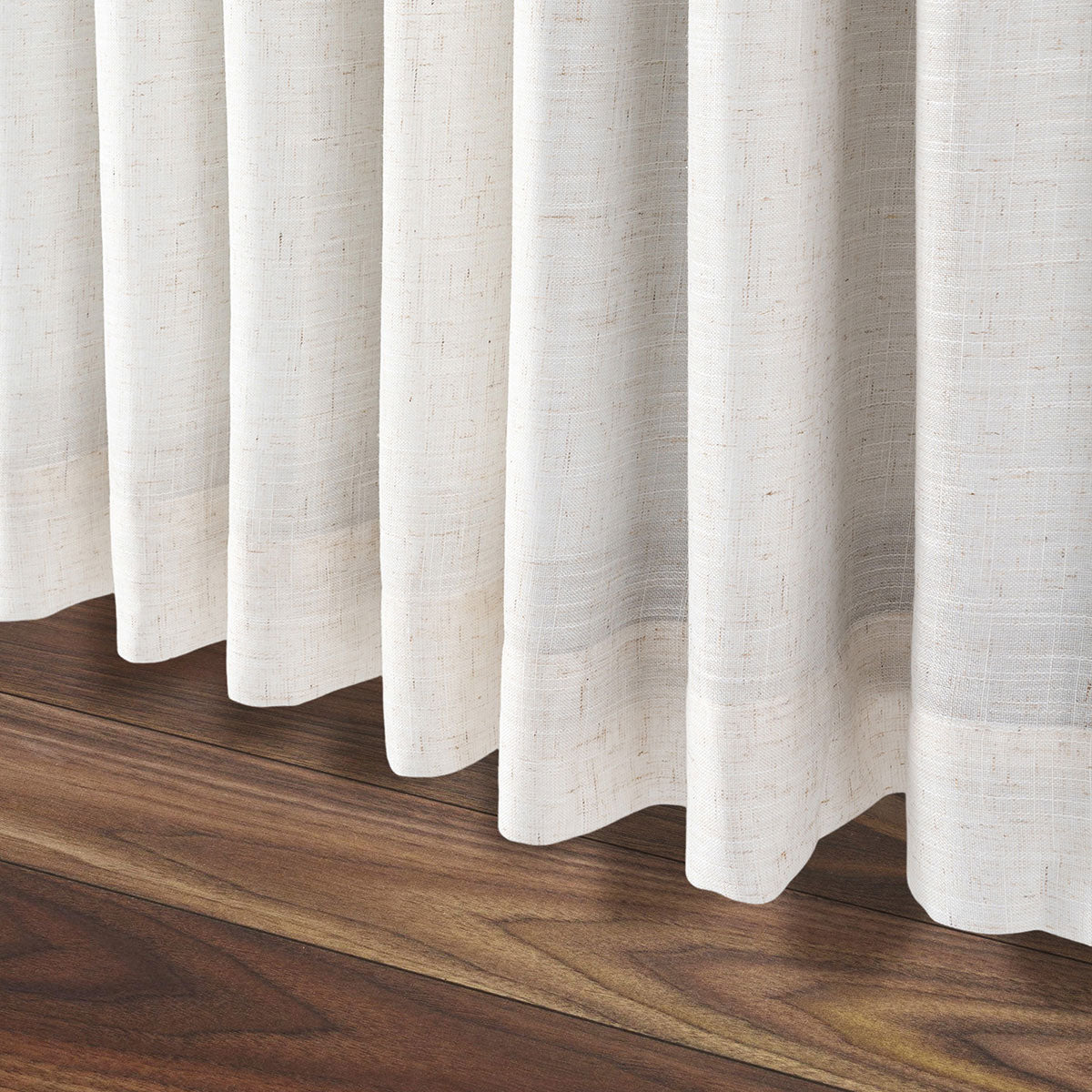 Luxury Sage Green Semi-Sheer Linen Curtains - Custom Pleated Drapes for Living Room & Bedroom | Elegant Window Treatments for Home Decor
