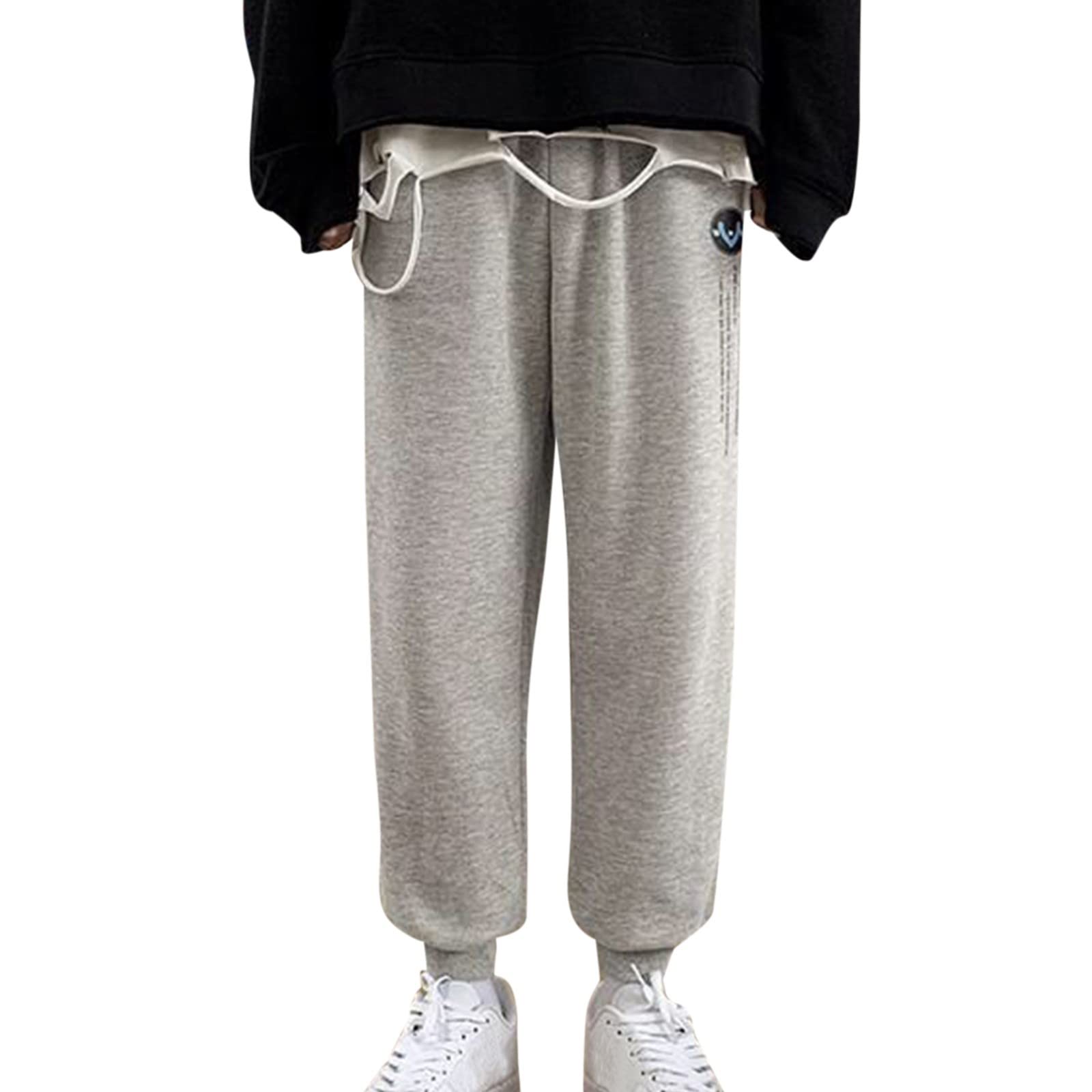 MYNKYLL Oversized Men's Sweatpants - Casual Loose Fit Joggers with Footband | Comfortable Streetwear for Gym, Lounge & Everyday Wear