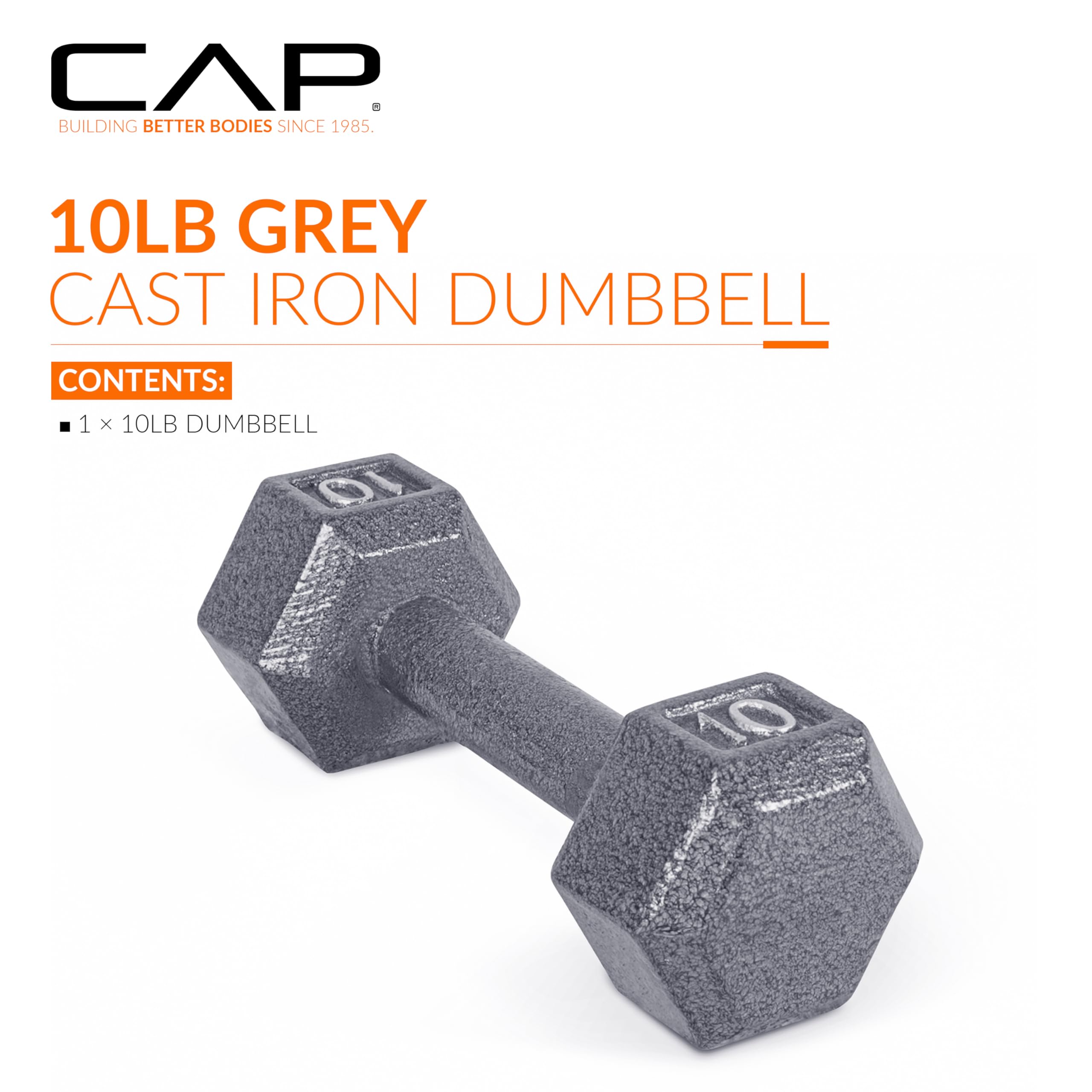 CAP Barbell Cast Iron Hex Dumbbell Set - 5-50 lbs Weight Options for Home Gym, Strength Training & Workouts | Durable Non-Slip Grip for Men & Women | Perfect for Weightlifting, CrossFit & Fitness Routines
