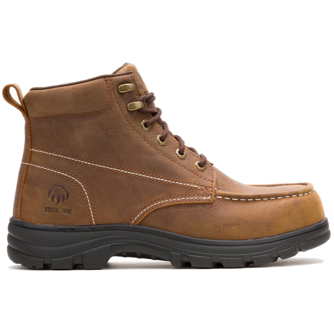 Carlsbad Moc Waterproof Steel Toe Work Boots for Men - Slip Resistant Safety Shoes for Construction, Warehouse & Outdoor Work