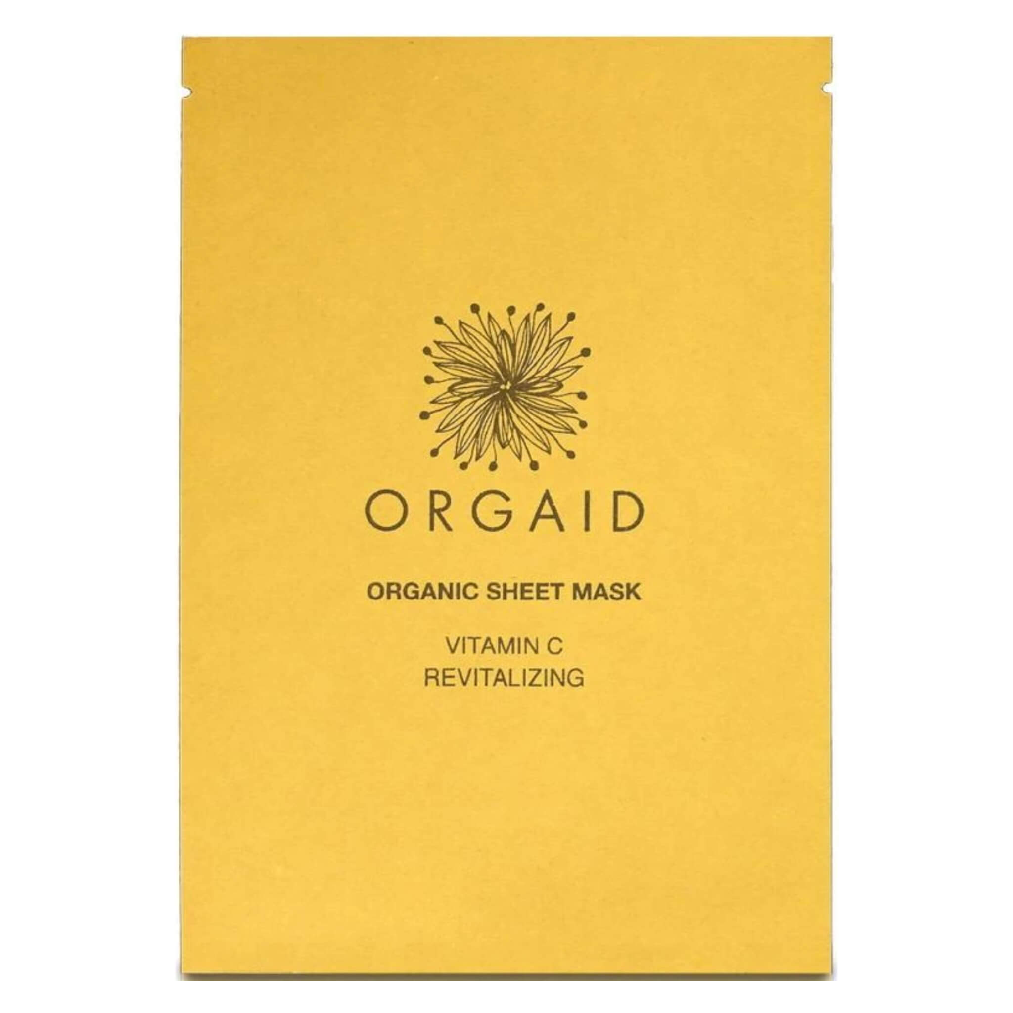 Organic Vitamin C Sheet Mask - Brightening & Revitalizing Facial Mask for Glowing Skin | Hydrating & Anti-Aging Skincare for Daily Use & Spa Nights