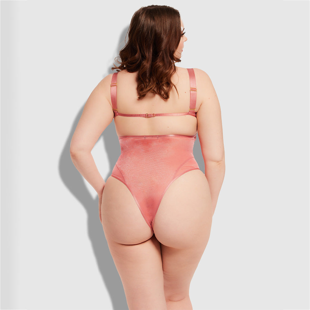 Yvone Sheer Layered Mesh Bra Bodysuit for Women - Sexy Lingerie for Curvy Figures - Perfect for Date Nights & Boudoir Photography