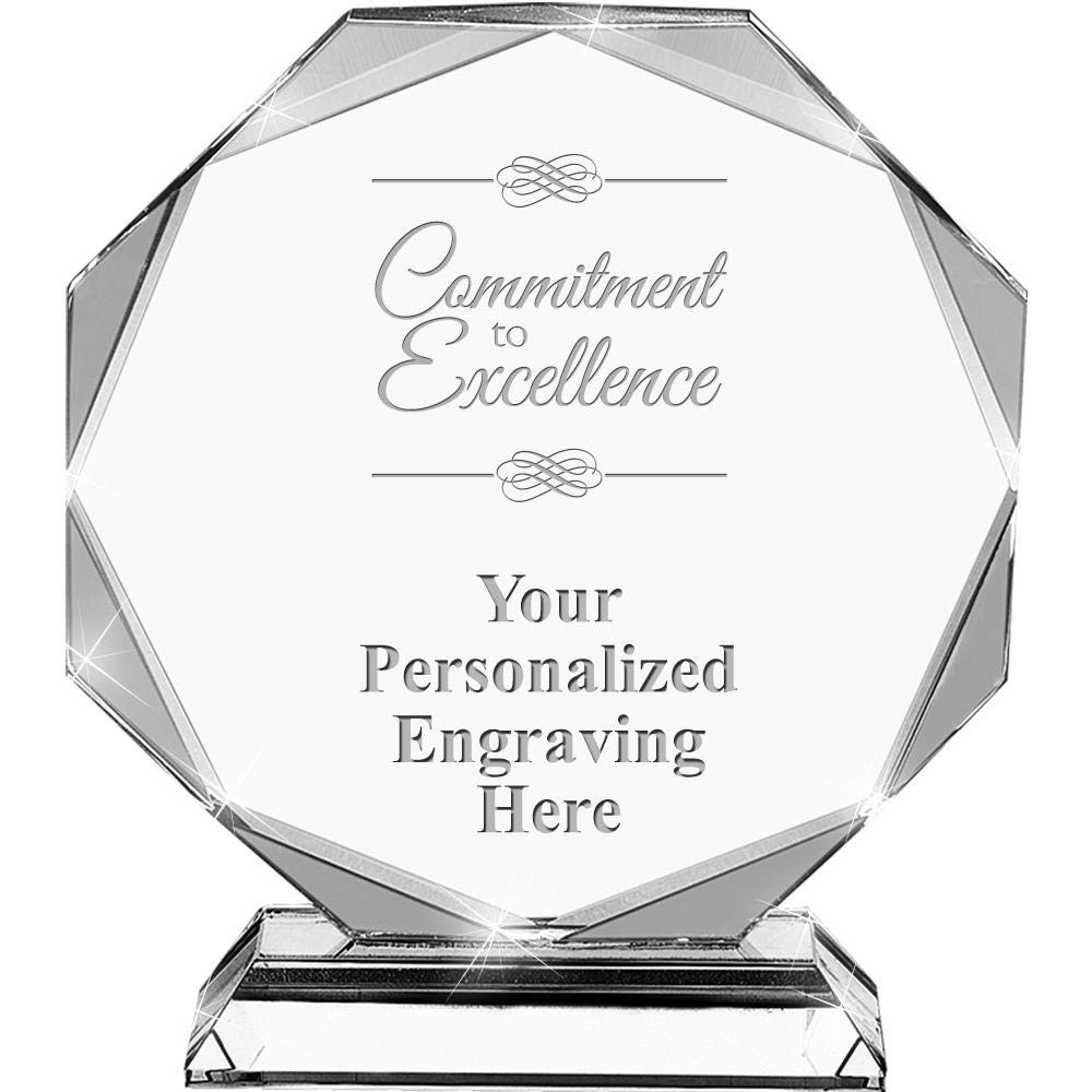 Custom Commitment to Excellence Crystal Awards - 6.75