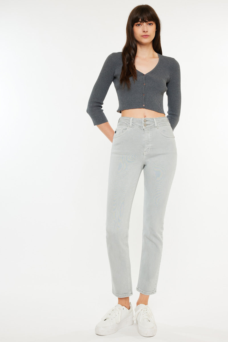 Jo High Rise Slim Straight Jeans for Women - Trendy & Comfortable Denim Pants for Casual Wear & Everyday Outfits