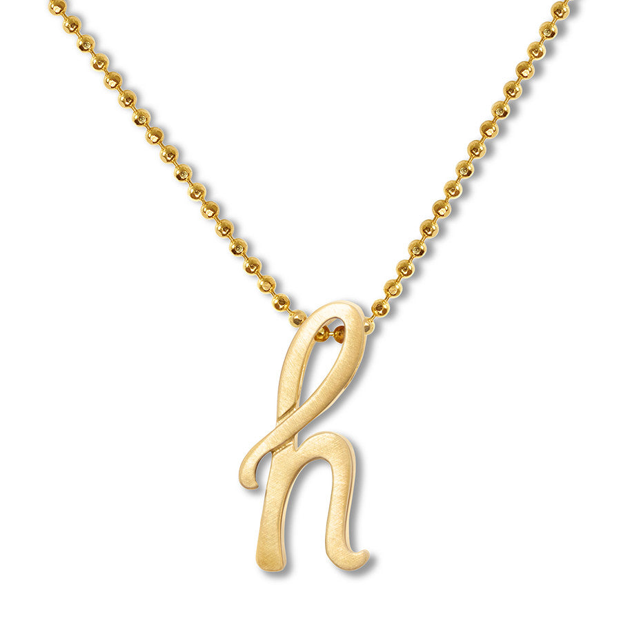14K Yellow Gold Alex Woo Little Autograph Pendant Necklace - Elegant Personalized Jewelry Gift for Women, Perfect for Anniversaries, Birthdays & Special Occasions