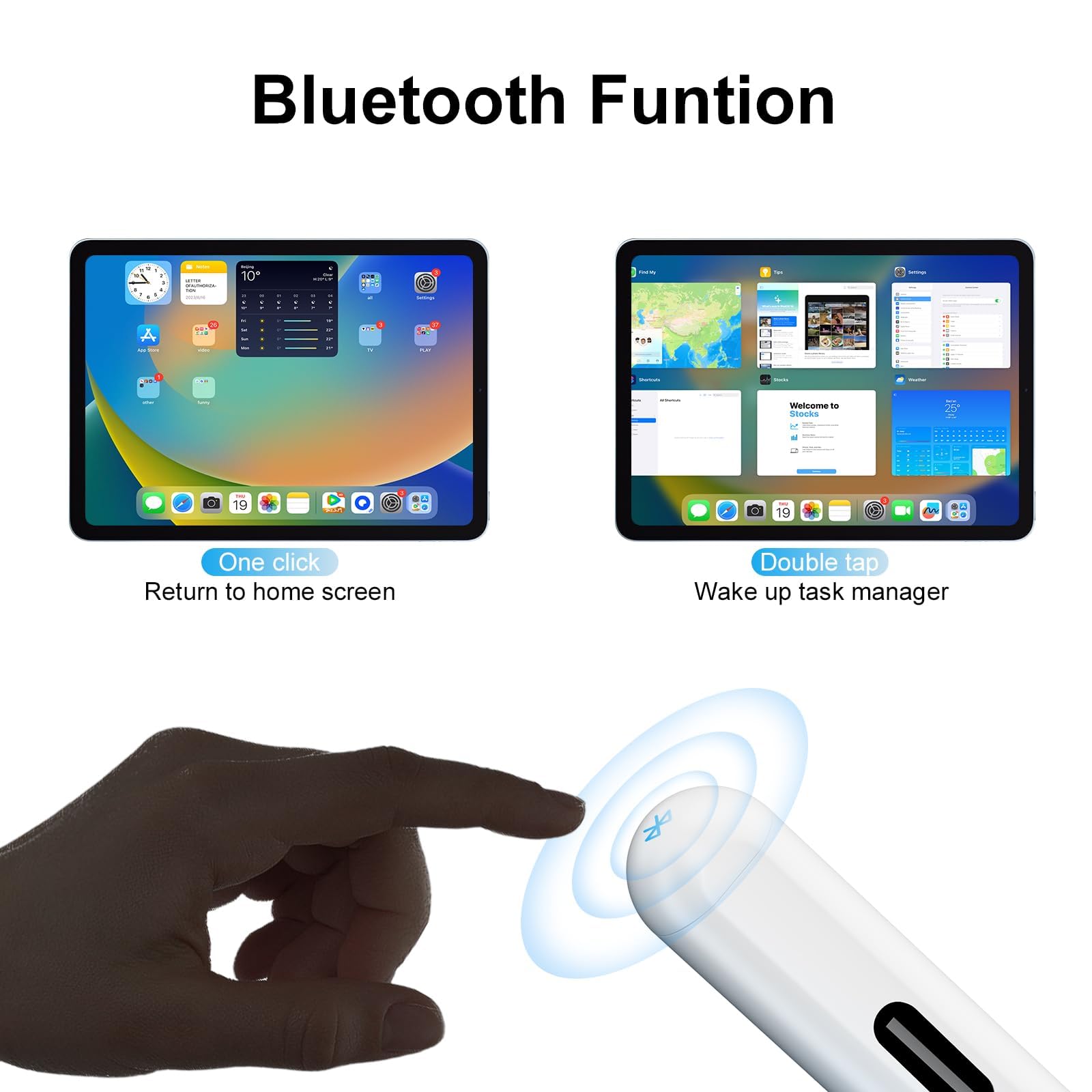 Apple Pencil 1st Gen Stylus Pen for iPad 2018-2024 - Fast Charging, Tilt Sensitivity & Palm Rejection - Magnetic Compatible with iPad Air 3/4/5, Mini 5/6, 6-10 Gen, Pro 11/12.9