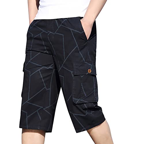Men's Bodybuilding Gym Shorts - Summer Fitness Workout Cargo Pants with Pockets | Women's Casual Printed Athletic Shorts for Running, Training & Outdoor Activities