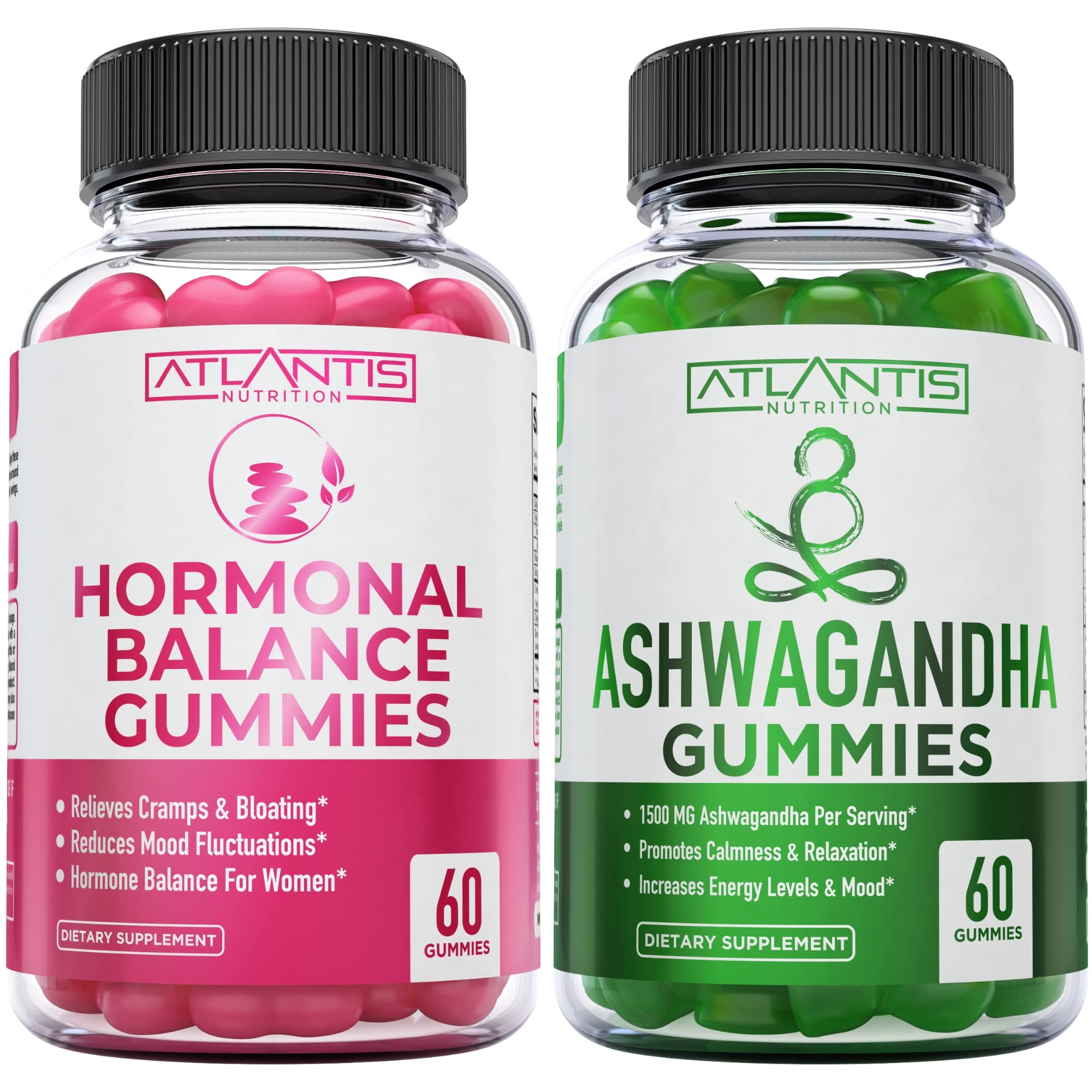 Hormonal Balance PMS Relief Gummies with Ashwagandha - Natural Stress & Mood Support for Women - Perfect for PMS Symptoms, Menstrual Comfort & Daily Wellness