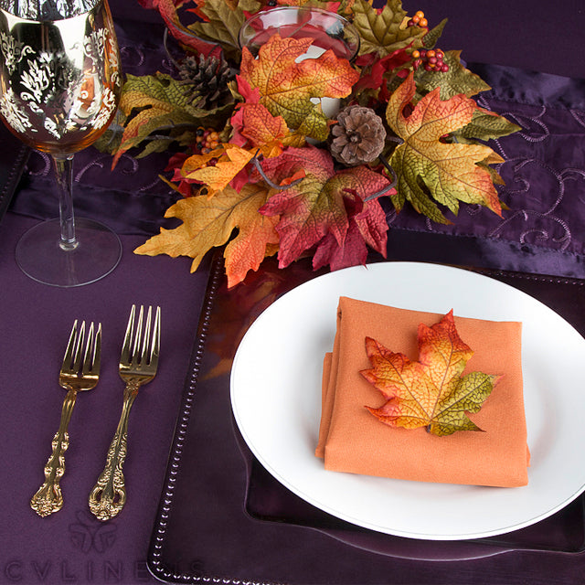 Premium Polyester 90-Inch Round Tablecloth - Eggplant/Plum Color for Elegant Dining, Weddings, and Special Events