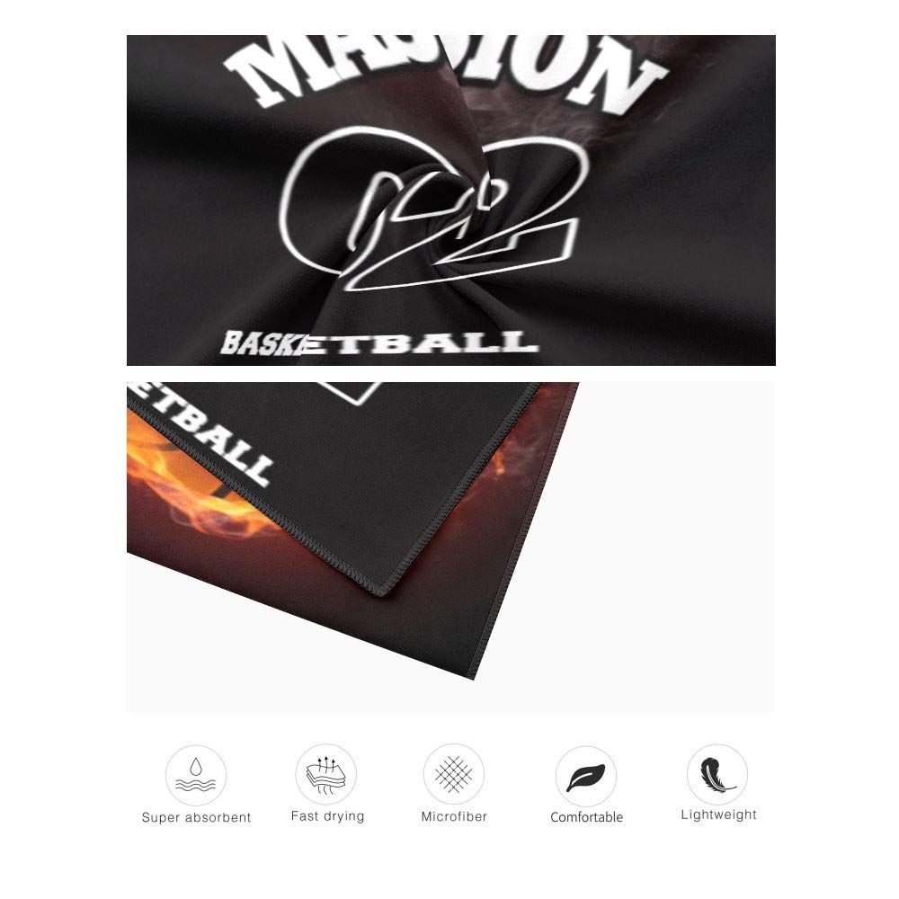 **Personalized Basketball Beach Towels - Oversized Custom Name & Number Bath Towels for Boys - Perfect for Pool, Gym, Beach & Sports Gifts (Basketball Design)**