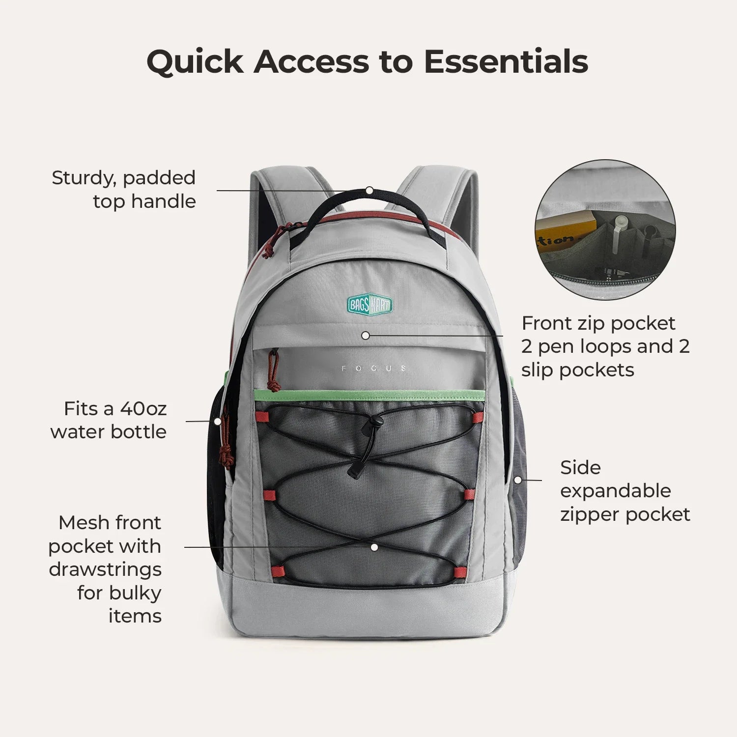15.6 Inch Laptop Backpack for Men & Women - Waterproof Travel Backpack with USB Charging Port - Perfect for Work, School, and Business Trips