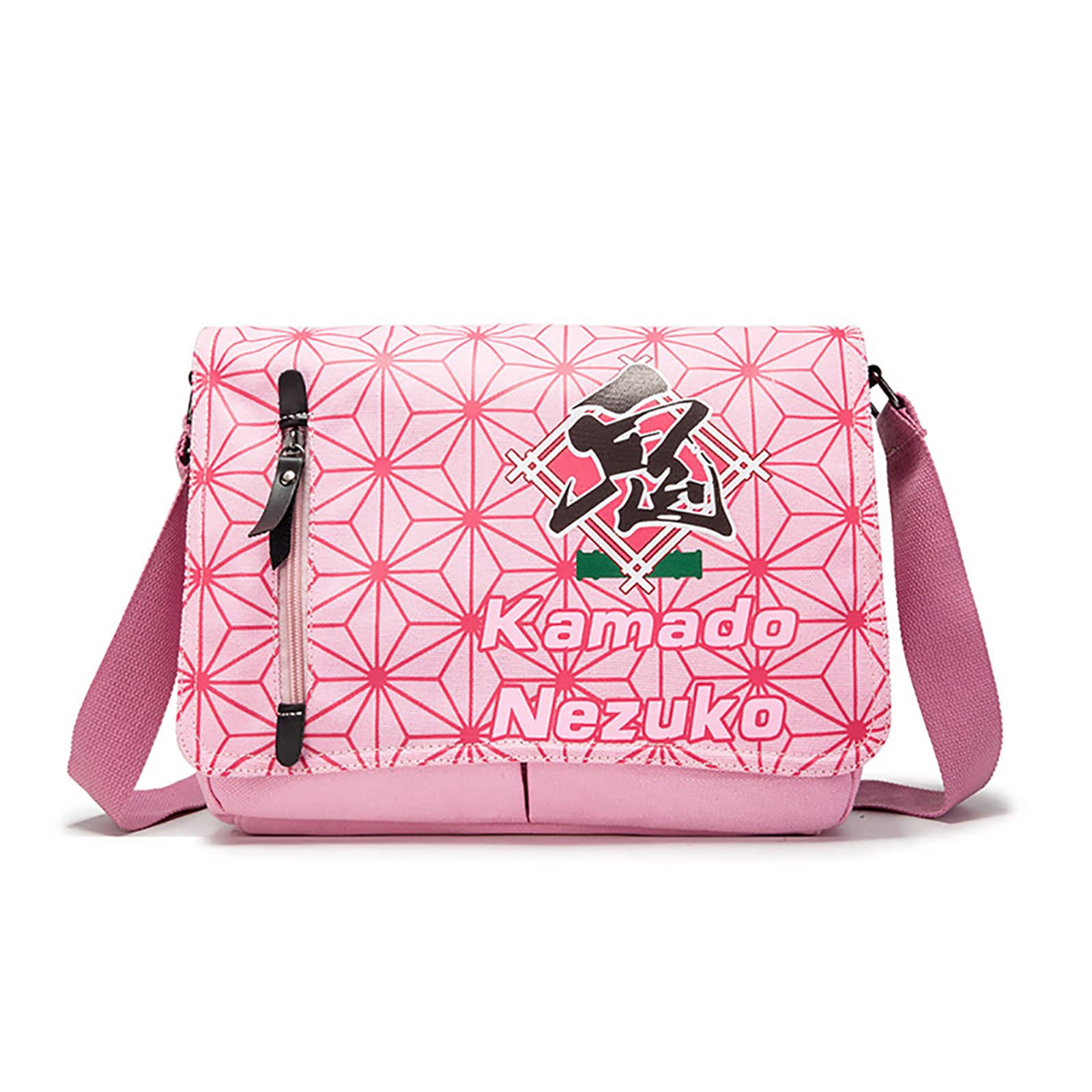 Demon Slayer Nezuko Cosplay Backpack - Waterproof Canvas Shoulder Bag for Anime Fans, Couple Matching & Casual Use - Perfect for Conventions, School & Travel