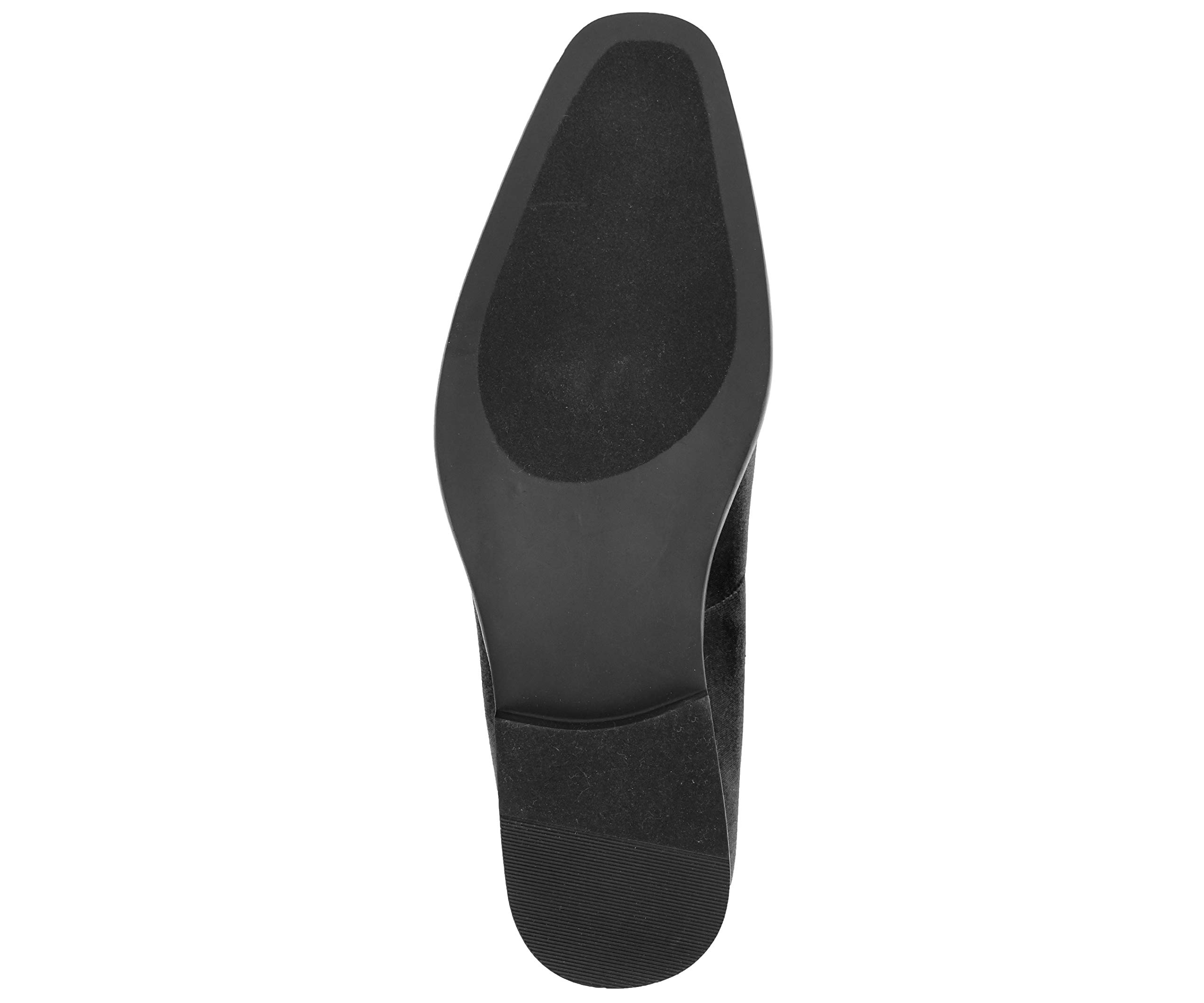 Amali Aller Men's Casual Loafers - Slip On Velvet Dress Shoes with Metal Knit Buckle - Formal Tuxedo Shoes for Weddings & Business Events