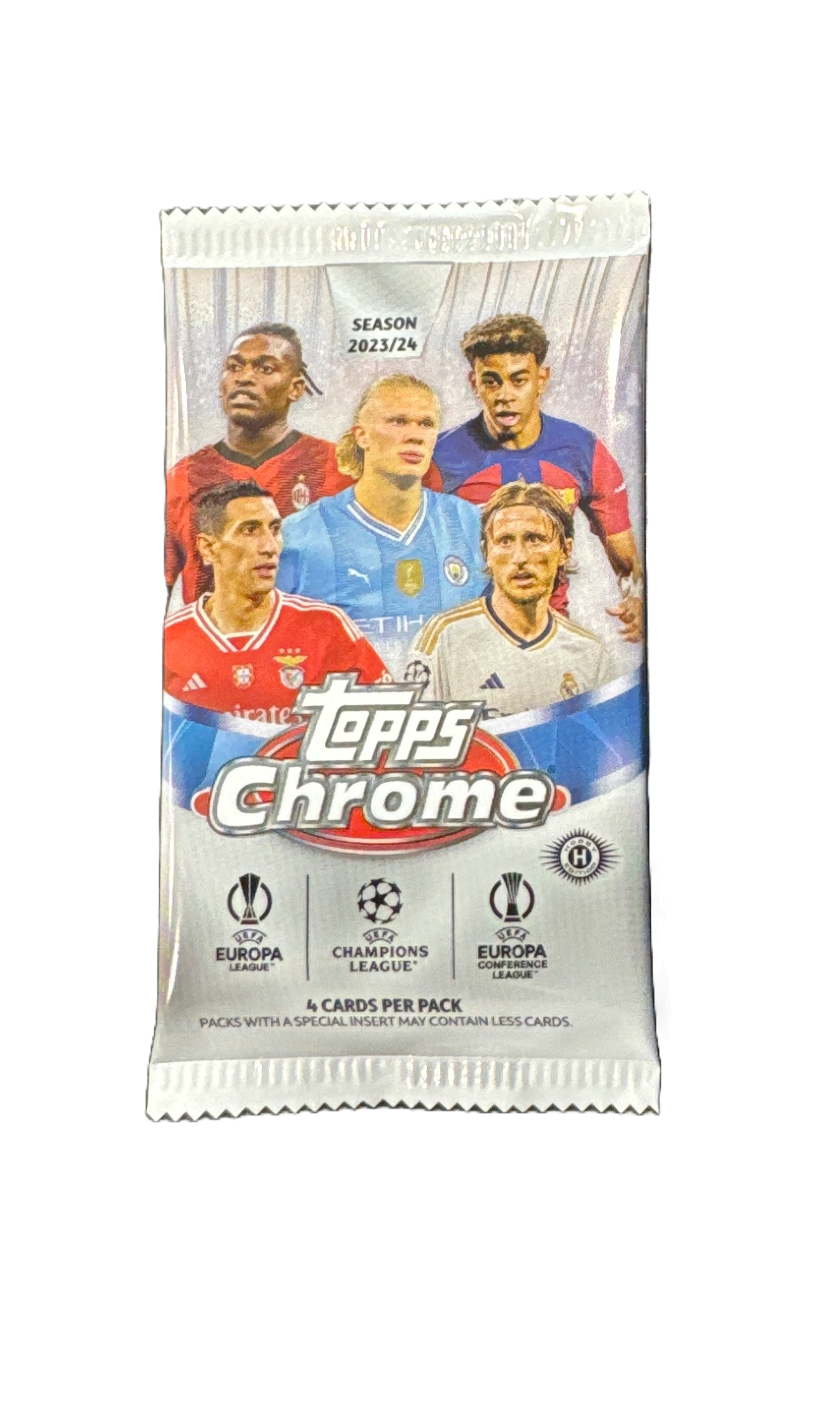 2023-24 Topps Chrome UEFA Club Competitions Hobby Pack - Premium Soccer Trading Cards for Collectors & Fans - Perfect for Sports Memorabilia Collections & Fantasy League Enthusiasts