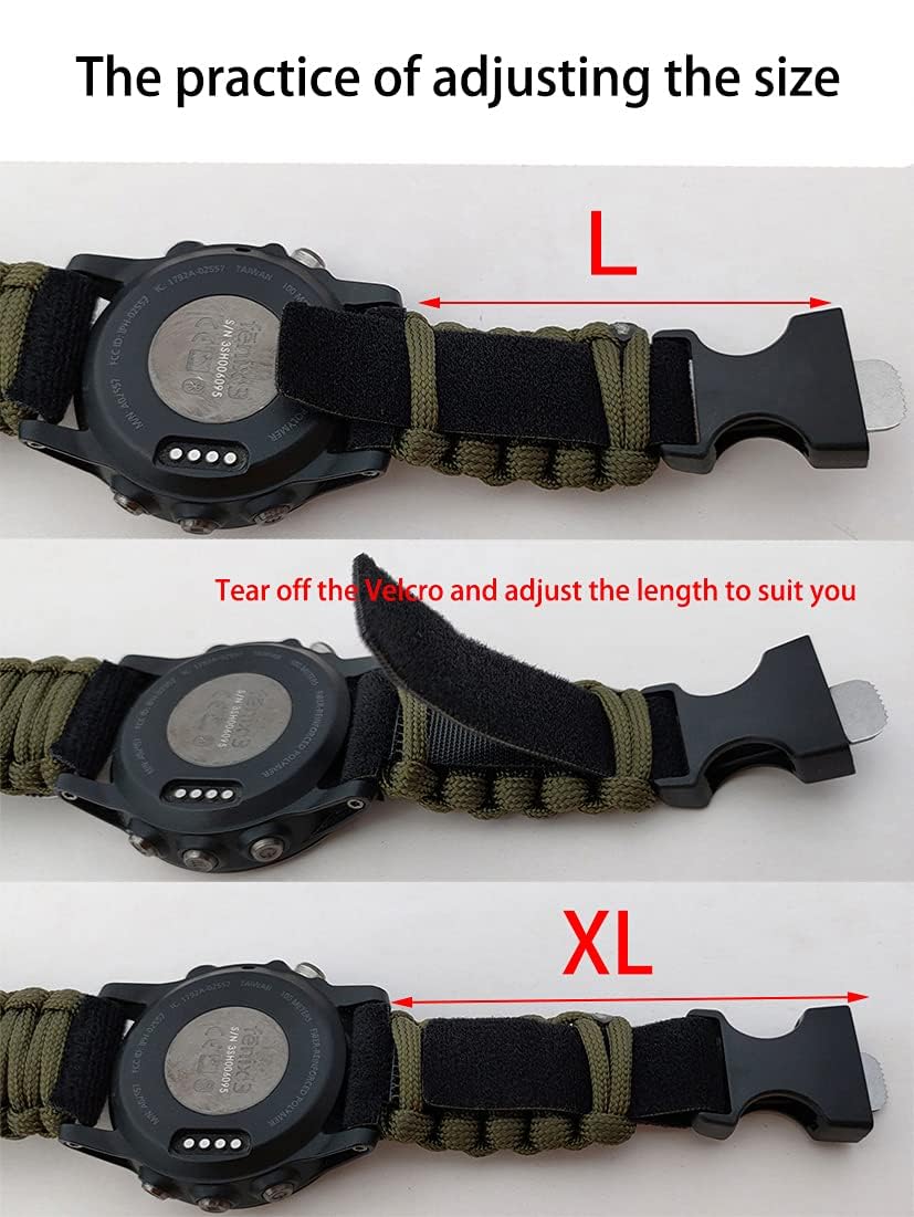 Galaxy Watch 6 Band - 20mm Paracord Strap for Outdoor & Survival
