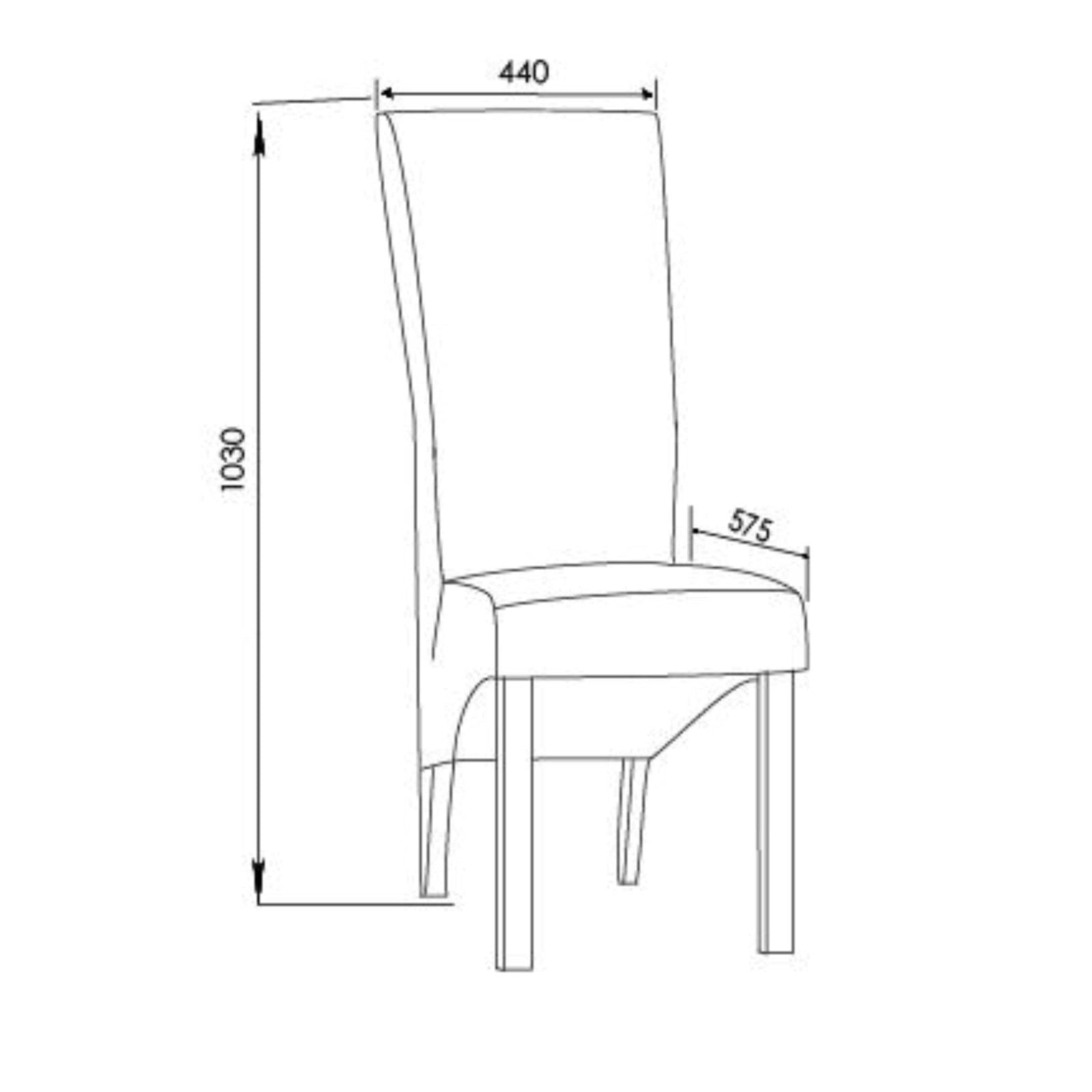 Arya Fabric Dining Chairs Set of 2 - Modern Upholstered Kitchen Chairs with Wooden Legs for Dining Room, Breakfast Nook, and Home Decor