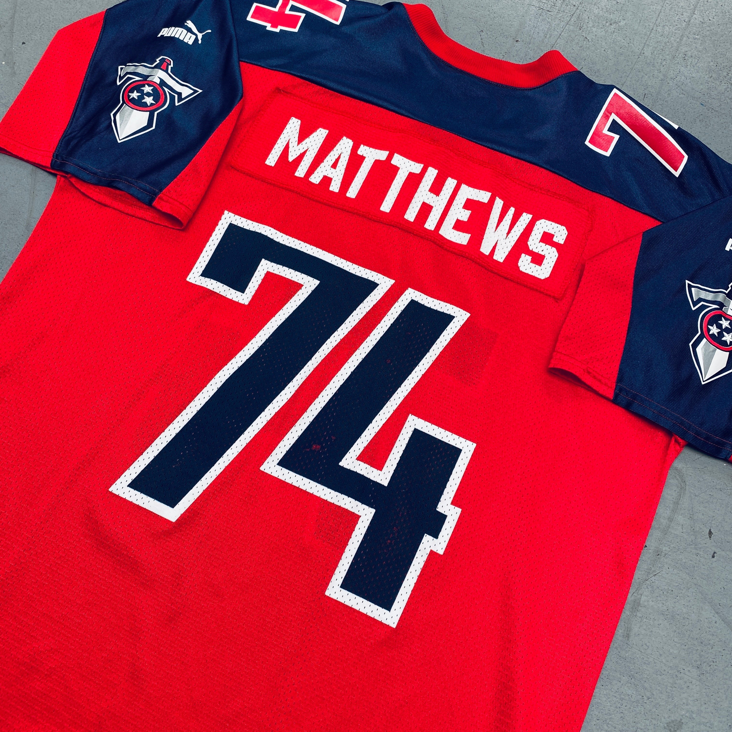 Tennessee Titans Bruce Matthews 2000/01 Fan Alternate Jersey - XL Size for Men | Perfect for Game Day, Tailgating & NFL Fan Collections