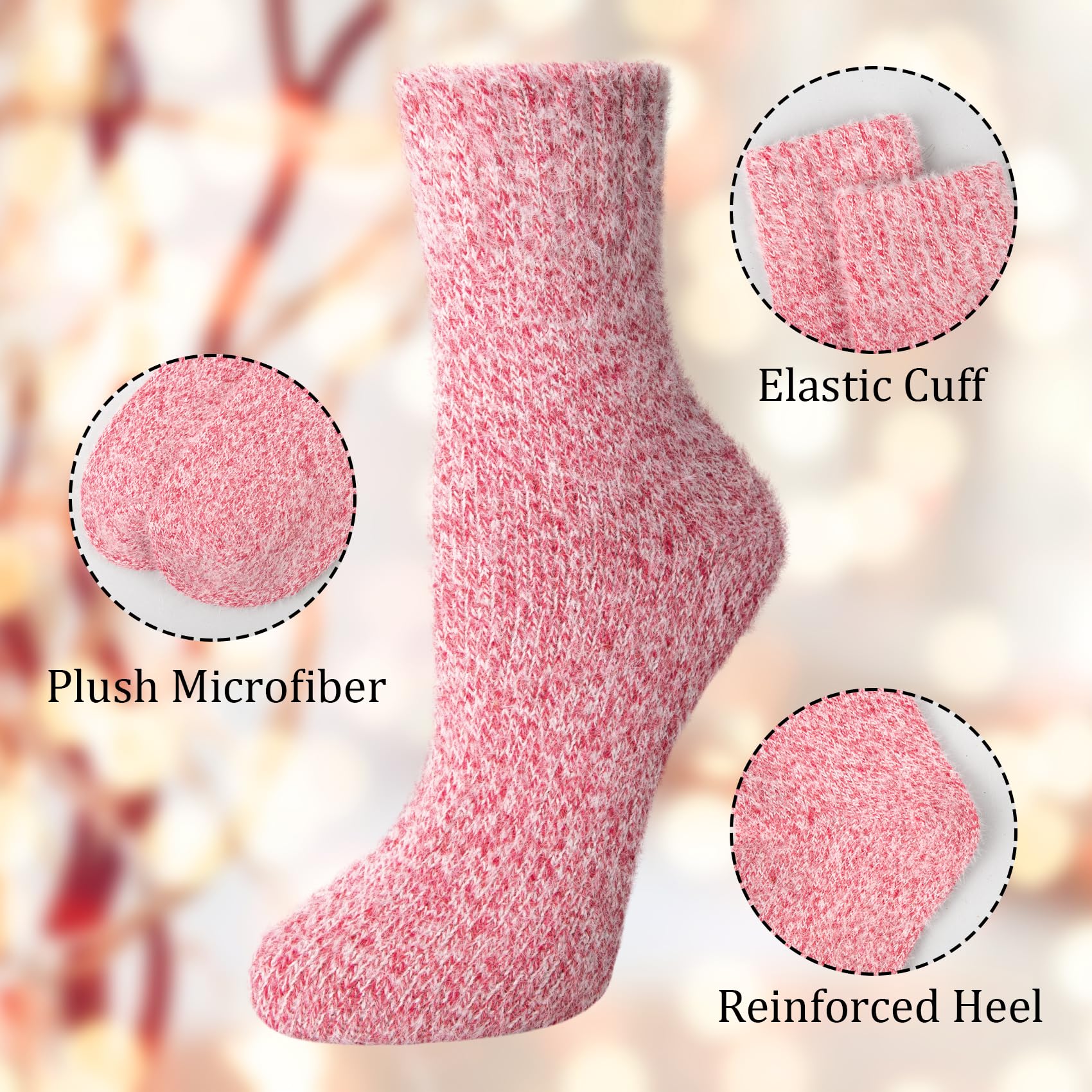 Cozy Cat Fuzzy Socks for Women - Warm Winter Slippers for Home & Gifts