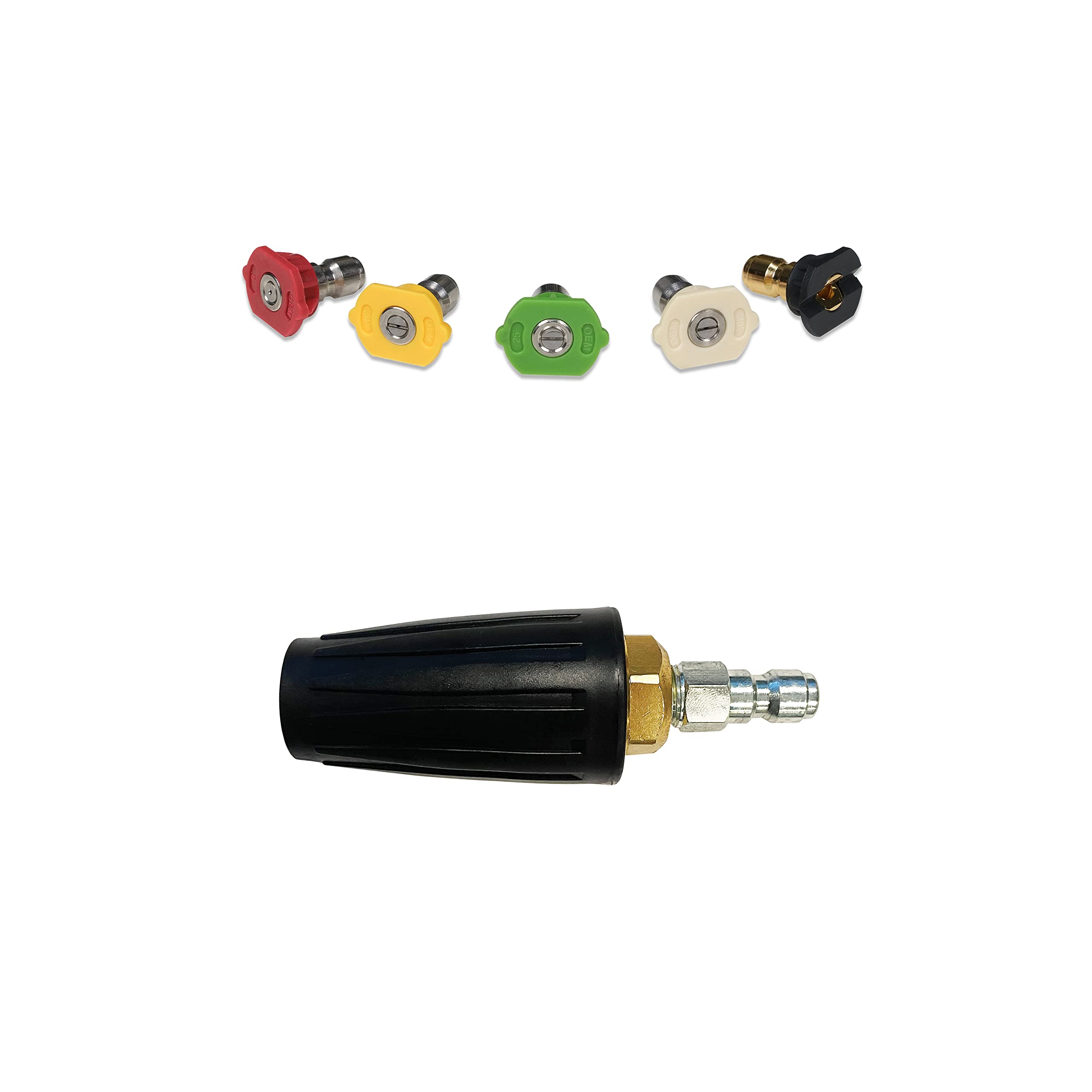 Simpson 3600 PSI Pressure Washer Nozzles - Quick Connect & Turbo for Home Cleaning
