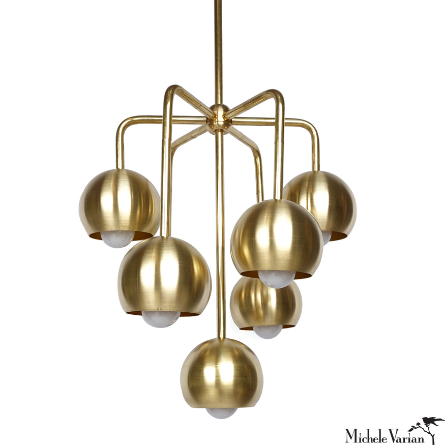 Vintage Brass Bubble Pendant Light - Industrial Style Ceiling Fixture for Dining Room, Kitchen Island & Bedroom Lighting | Dimmable Edison Bulb Compatible