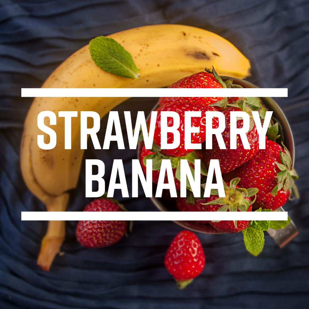 Best Tropical Slushie Mix - Strawberry Banana Flavor, 6 Bottles (64 oz Each) for Homemade Slushies, Smoothies & Frozen Drinks - Perfect for Parties, BBQs & Summer Refreshments