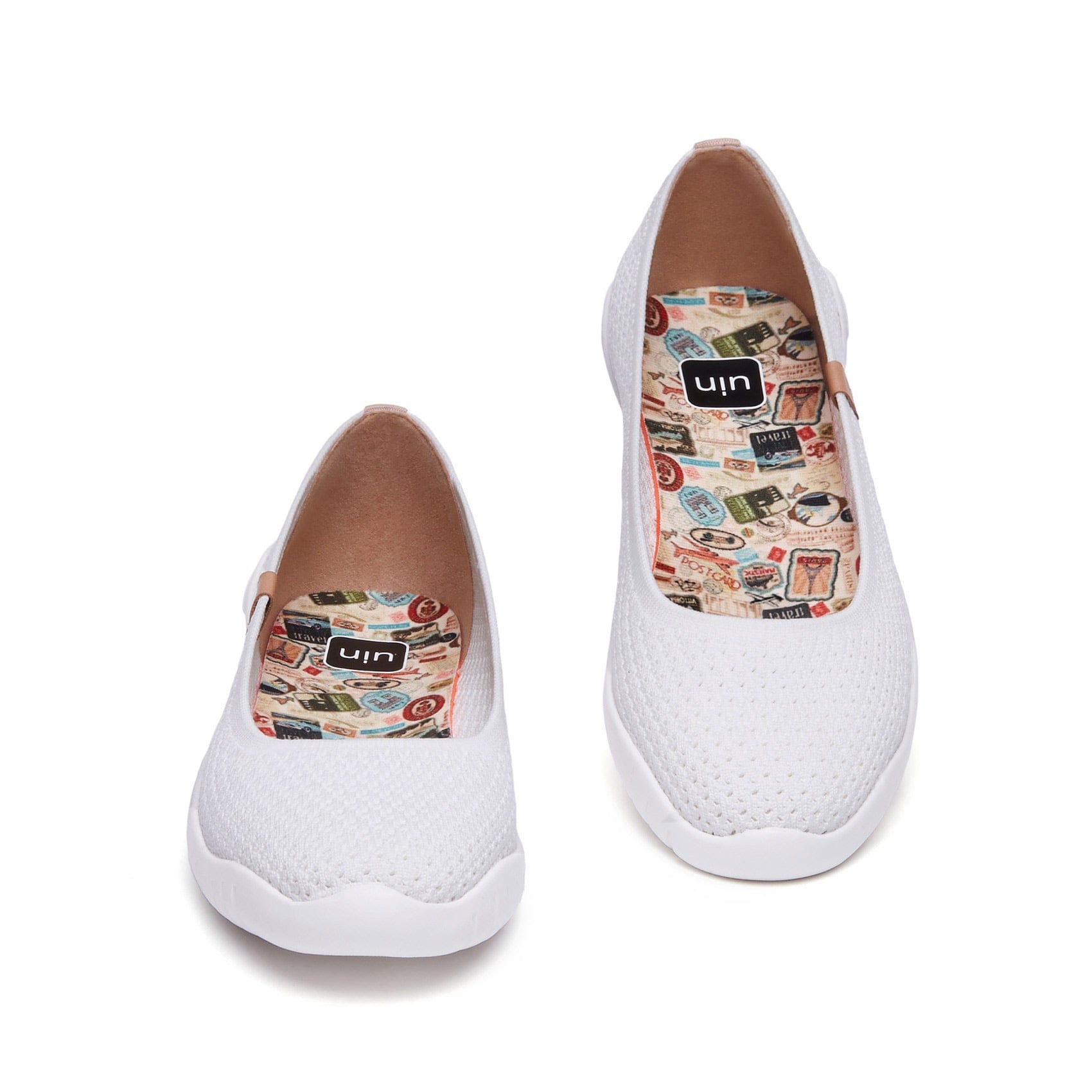 Pure White Knitted Minorca III Women's Comfortable Casual Sneakers - Perfect for Walking, Running & Everyday Wear