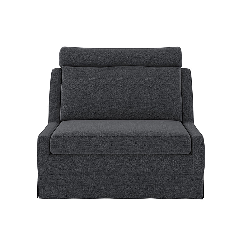 Tobias Modern Style 45W Slipcovered Living Room Chair with Ottoman - Comfortable Lounge Chair for Living Room, Bedroom & Office