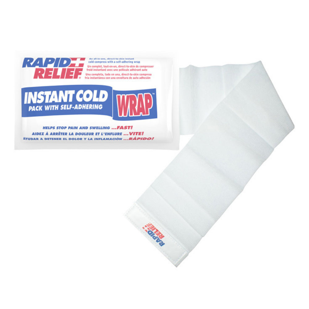 Instant Cold Pack Large with Self-Adhering Compression Wrap - Perfect for Sports Injuries, Muscle Pain Relief & First Aid Kits