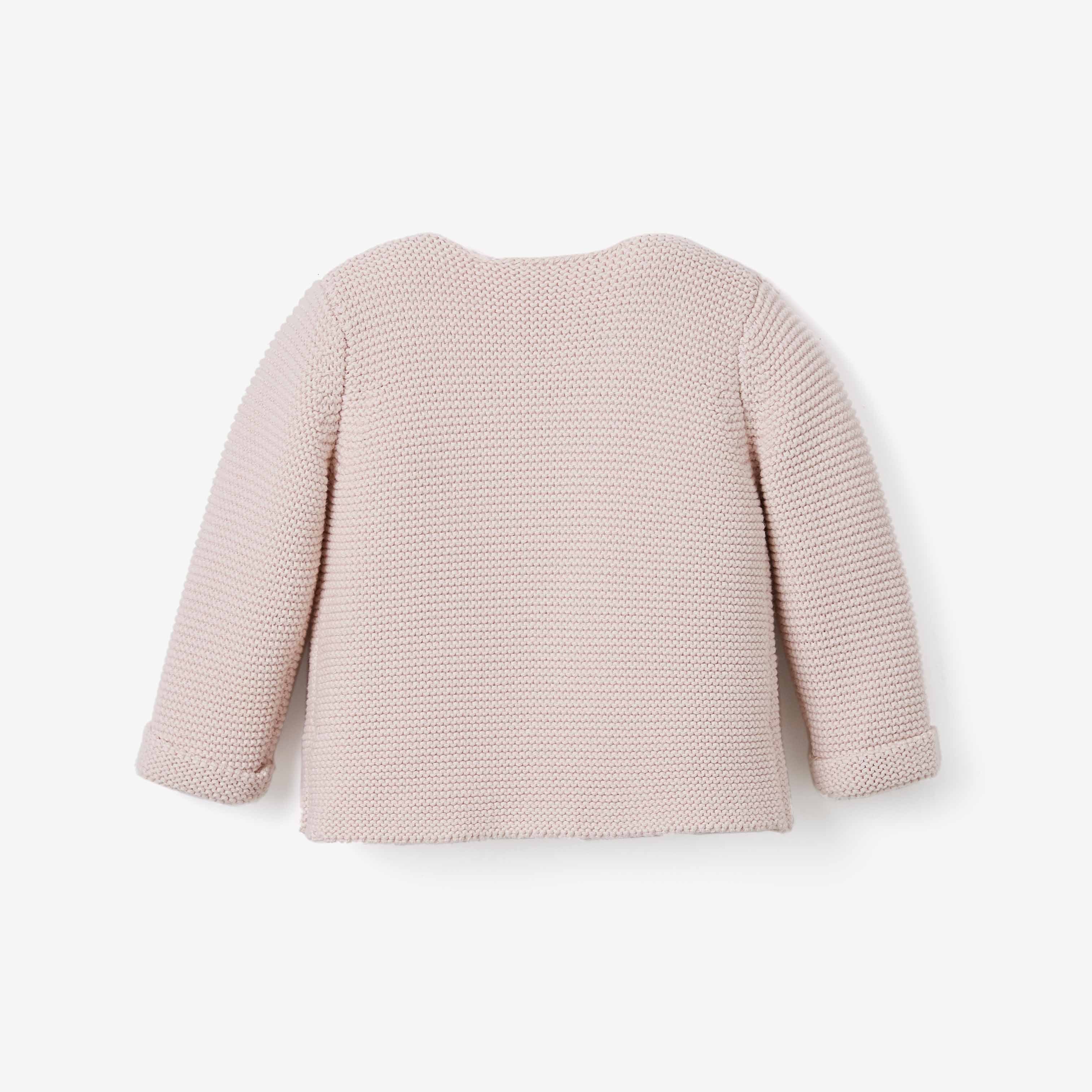Sofia & Finn Pale Pink Knit Baby Cardigan - Soft Cotton Newborn Sweater for Girls & Boys - Perfect for Photoshoots, Christenings & Family Outings