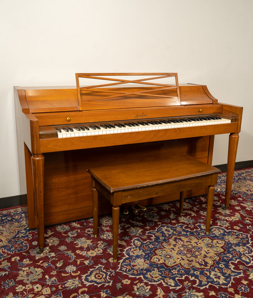 Acrosonic by Baldwin Spinet Piano in Satin Oak Finish - Serial Number 671881 | Perfect for Home, Studio & Small Performances