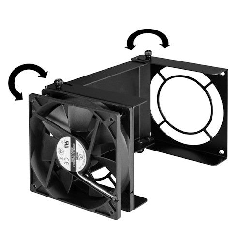 Lian Li AD-06B Aluminum Air Duct with 120mm Cooling Fan - Black | PC Case Cooling Solution for Gaming Rigs & Workstations