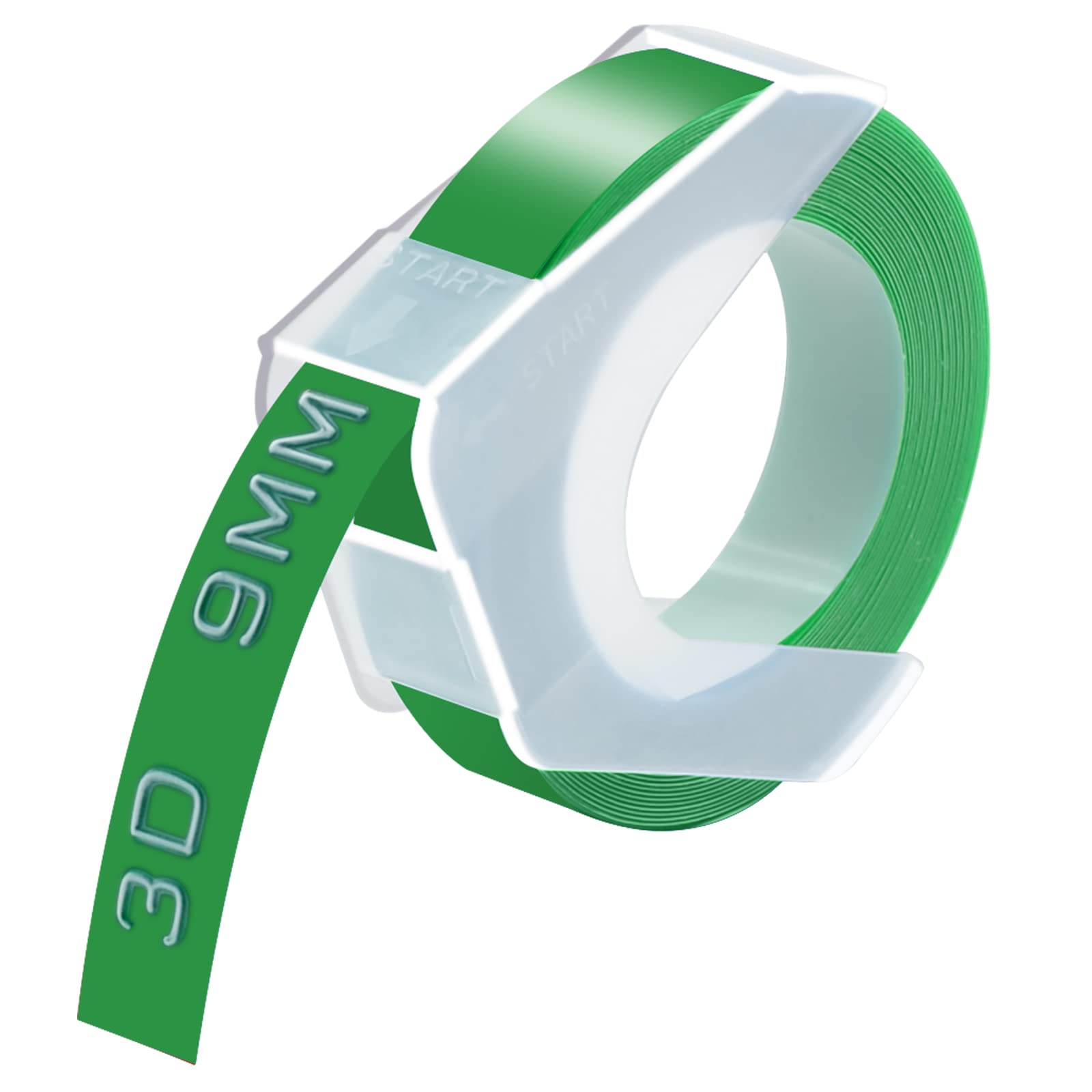 GREENCYCLE 3D Plastic Label Tape - 50 Rolls, 3/8