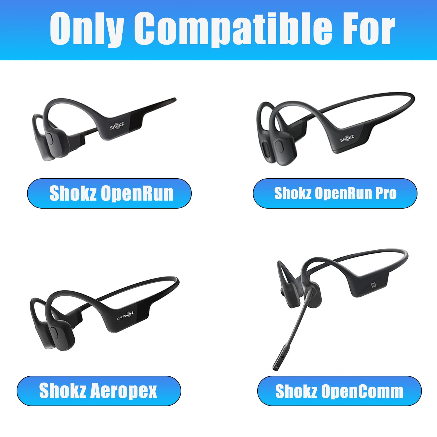 Magnetic USB Charging Cable for AfterShokz Aeropex/OpenComm & Shokz OpenRun/OpenRun Pro/OpenRun Mini Headphones - Flexible Replacement Cord for Wireless Sports & Workout Headphones - Perfect for Running, Cycling & Office Use