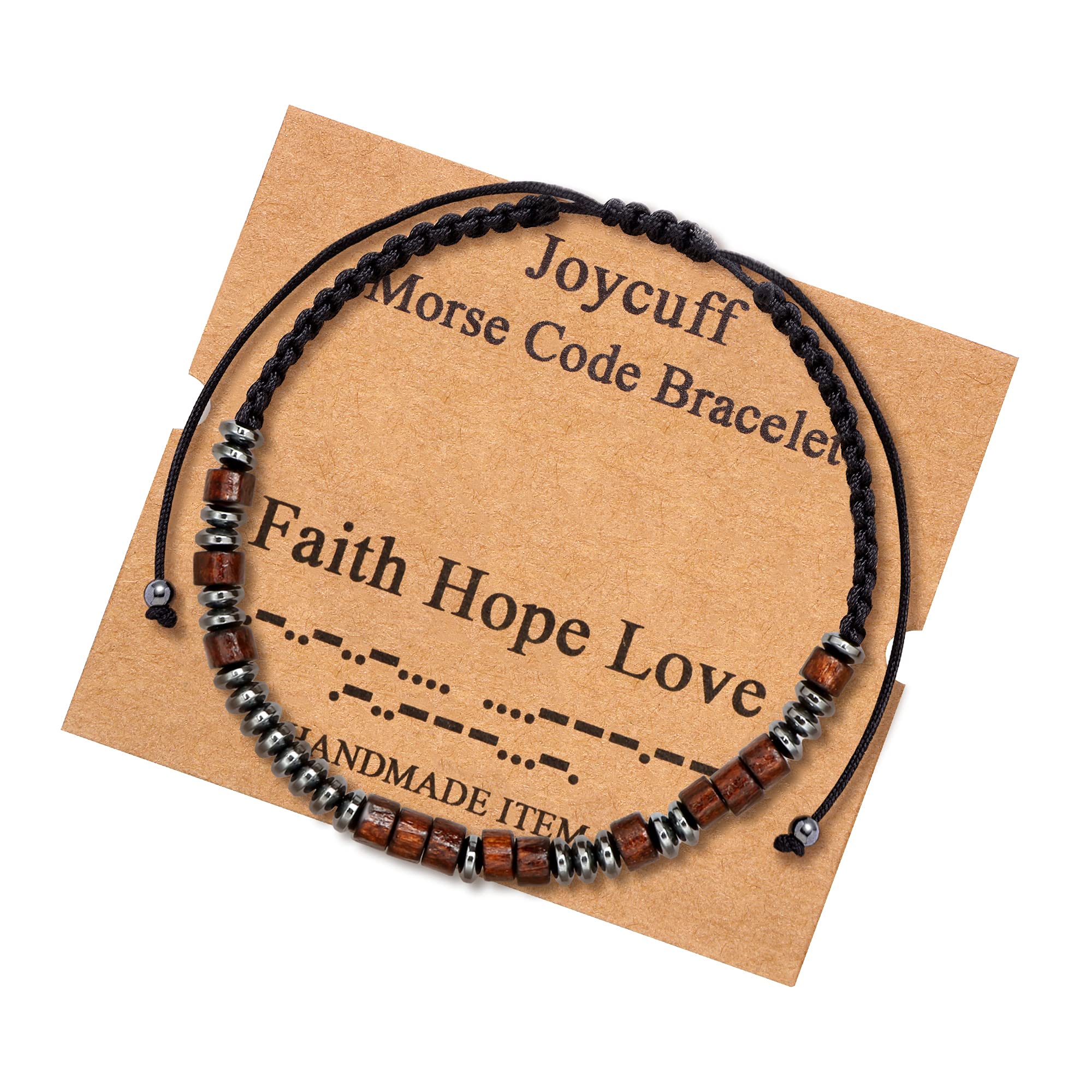 Morse Code Bracelet for Men & Women - Adjustable Silk Beaded Wrap Bracelet - Inspirational & Funny Jewelry Gift for Her, Mom, Daughter, Sister, Wife, Girlfriend - Perfect for Everyday Wear, Special Occasions & Thoughtful Gifting