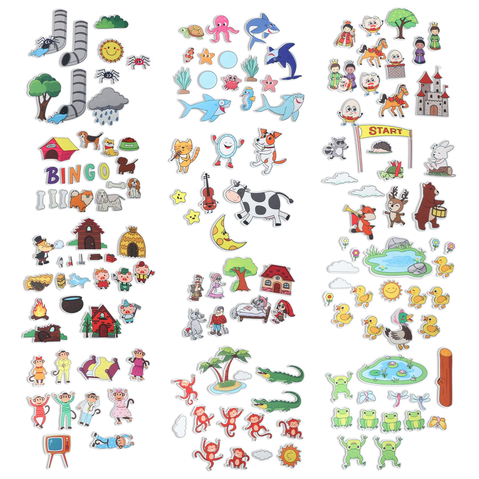 12pc Felt Board Story Set - Fairy Tales & Animals for Preschool Storytelling