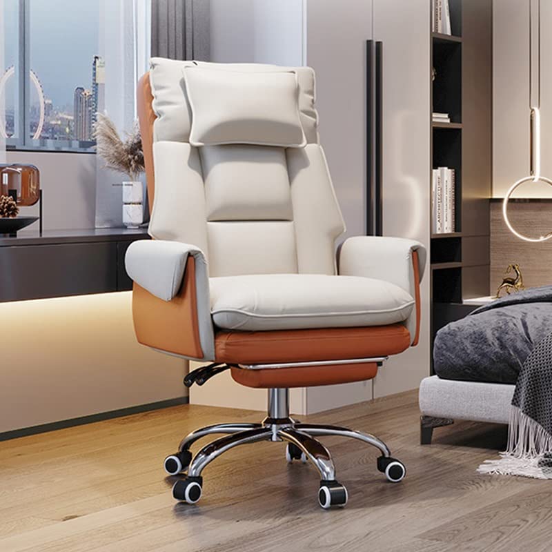 Ergonomic Reclining Office Chair with Footrest - Swivel Gaming & Computer Chair for Home & Office Use - Adjustable Backrest for Comfortable Work & Relaxation