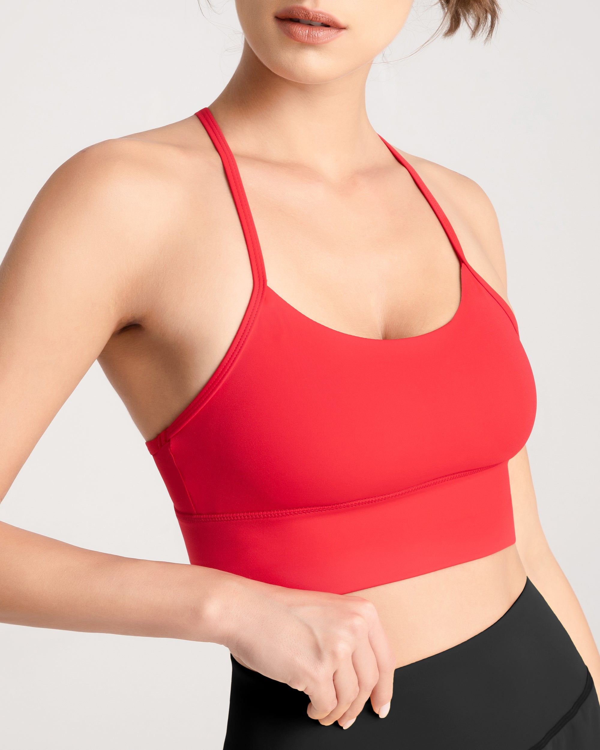 Flow Y Padded Sports Bra - High Support Workout Bra for Women - Perfect for Yoga, Running & Gym Training