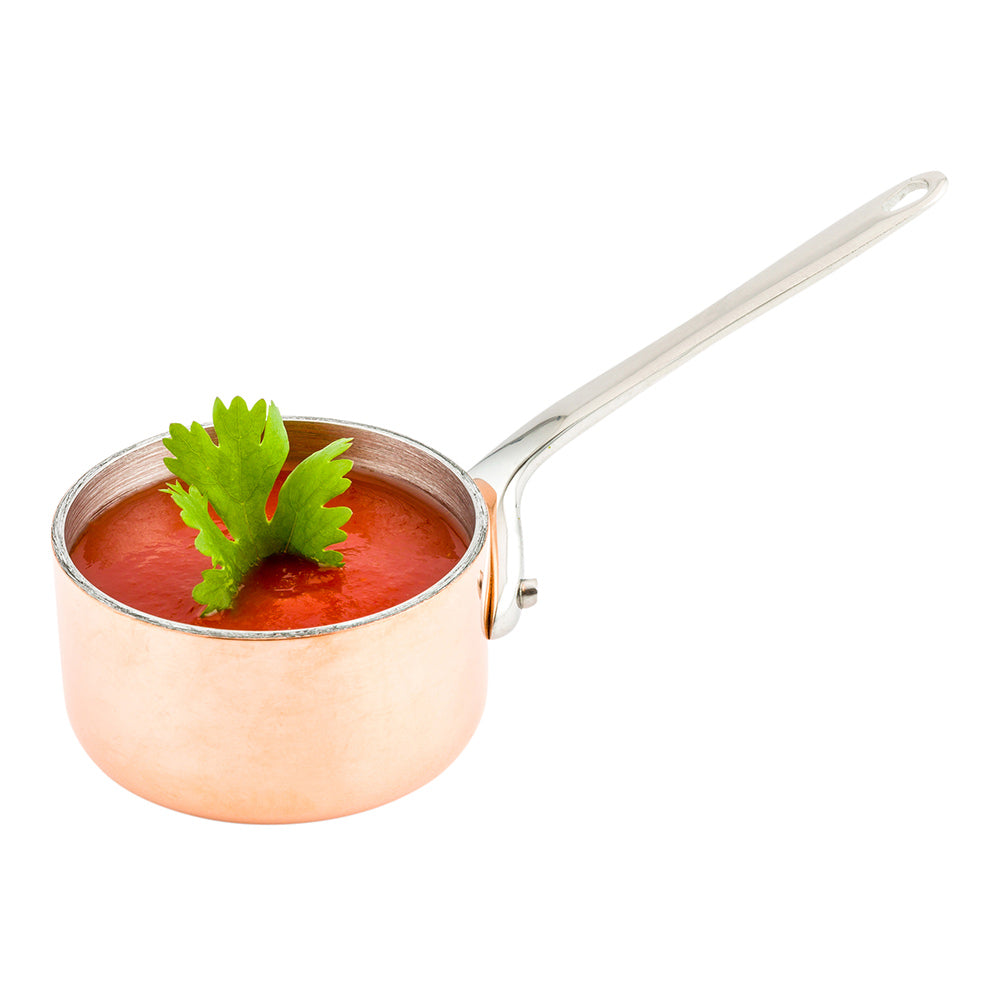 2 oz Copper Stainless Steel Mini Sauce Pan - Small Cooking Pot for Sauces, Butter & Spices (5