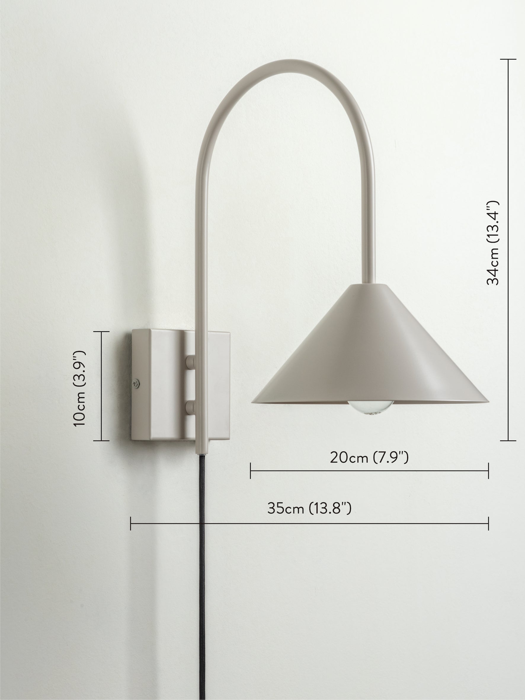 Orta 1-Light Warm White Cone Wall Light - Modern Indoor/Outdoor Sconce for Living Room, Bedroom, Patio & Hallway Lighting