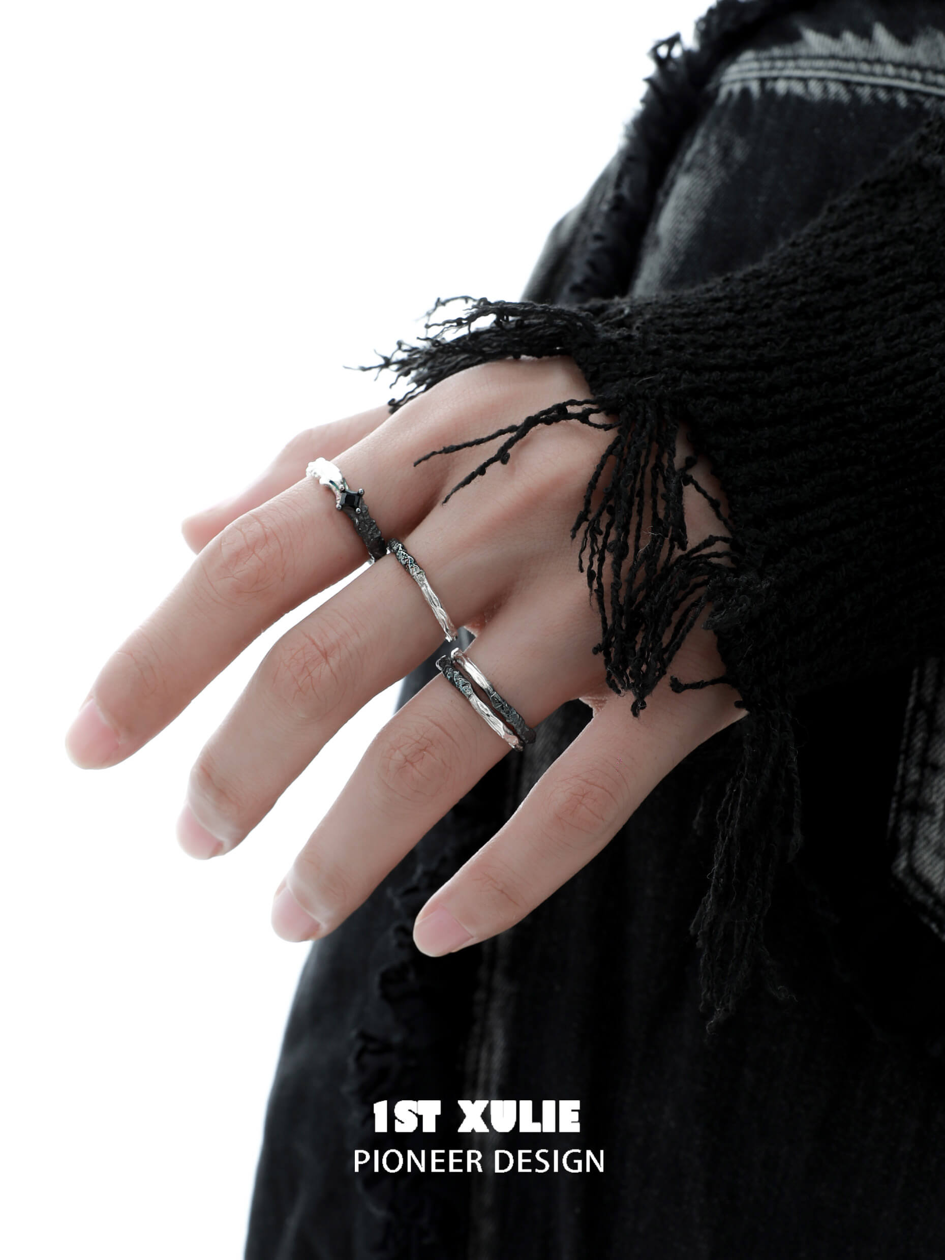 Scorch S925 Sterling Silver Gradient Rings for Women - Elegant Stackable Wedding Bands, Promise Rings & Fashion Jewelry - Perfect for Anniversary Gifts, Valentine's Day & Everyday Wear