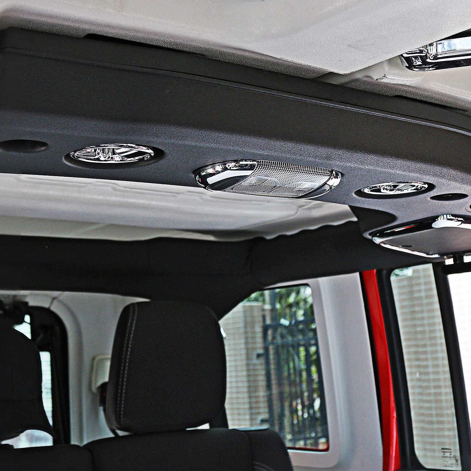 2007-2018 Jeep Wrangler JK JKU 2/4 Door Roof Top Mounting Knob Screw Cover - Chrome Interior Accessories for Hardtop & Soft Top Installation & Protection