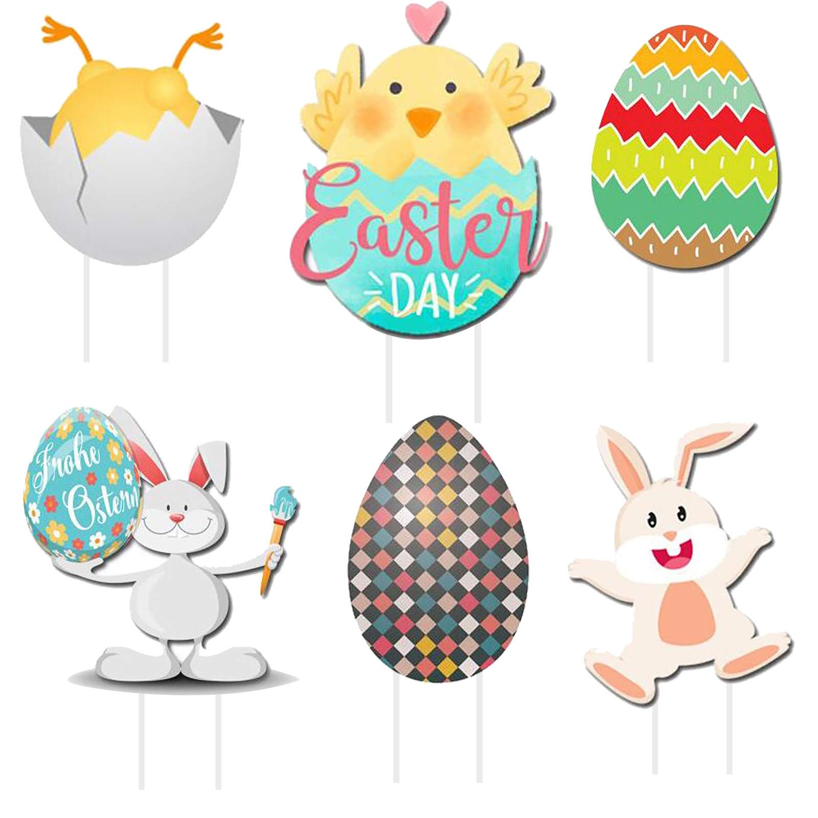 SobeiKre Easter Bunny Decorations - Colorful LED Garden Flowers for Outdoor Yard, Patio & Lawn Decor - Perfect for Easter, Spring & Holiday Home Decoration (Multicolor, One Size)