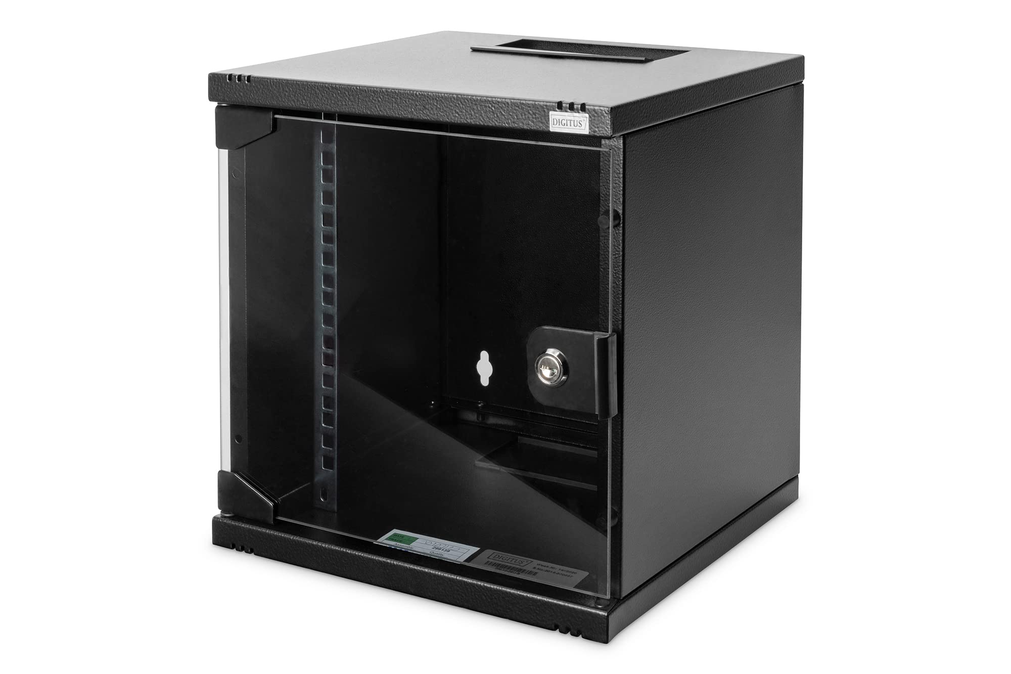 10U 6U Black Network Cabinet Set with Shelf, Power Strip, 8-Port Patch Panel & Gigabit Switch - Ideal for Home Office & Data Center Server Rack Organization