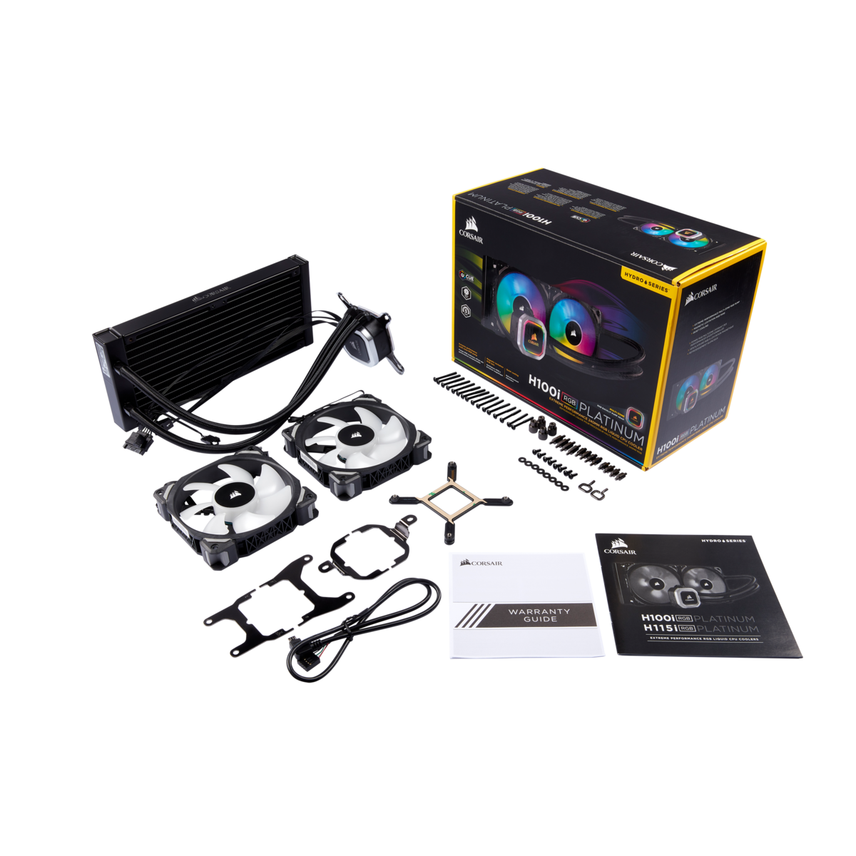 Hydro Series™ H100i RGB Platinum 240mm Liquid CPU Cooler - High Performance AIO Water Cooling for PC Gaming & Overclocking - Perfect for Gaming Rigs, Workstations, and High-End PC Builds