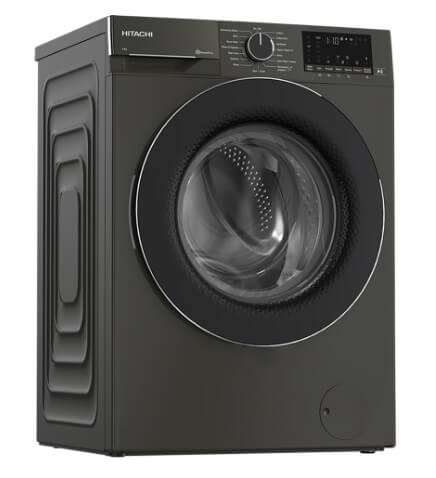 Hitachi BD 80YFVEM Front Load Washer with Steam, Hygiene & Easy Iron Inverter Technology - Perfect for Laundry Rooms, Apartments and Energy-Efficient Homes