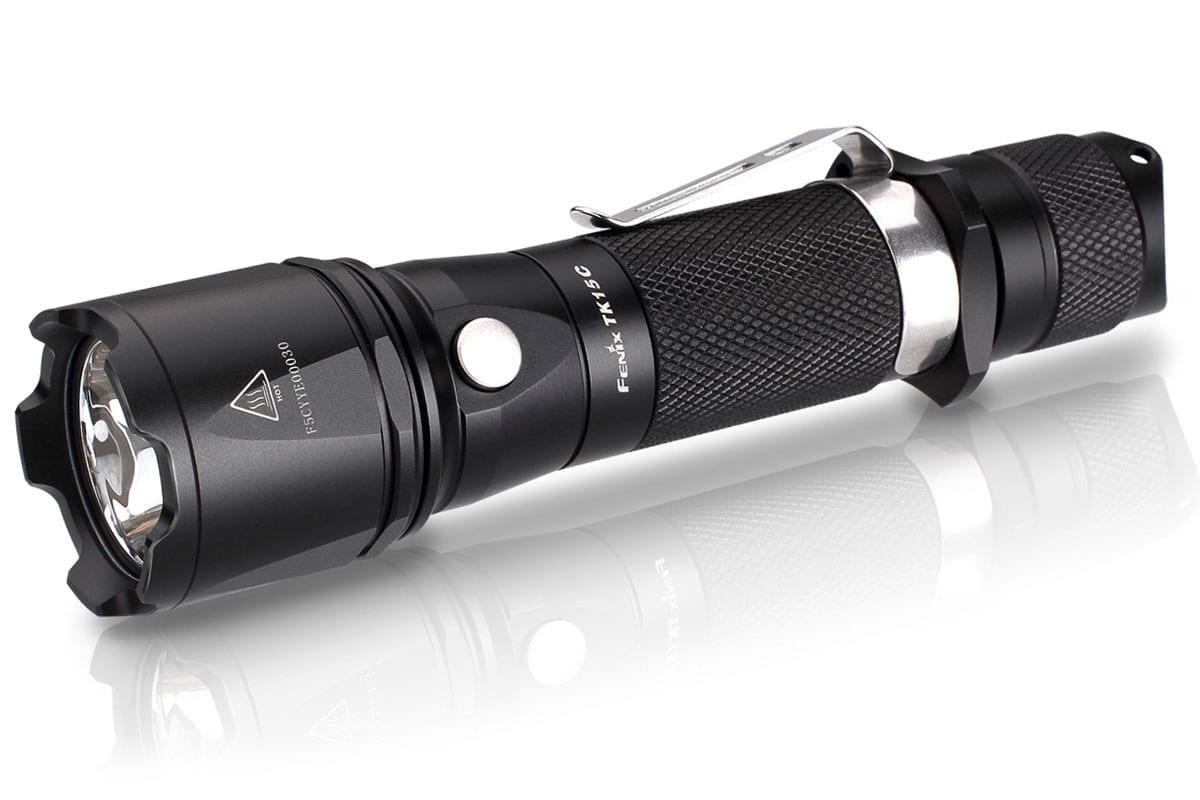 Fenix TK15C LED Flashlight - High-Powered, Durable, Rechargeable Tactical Light for Camping, Hiking & Emergency Use