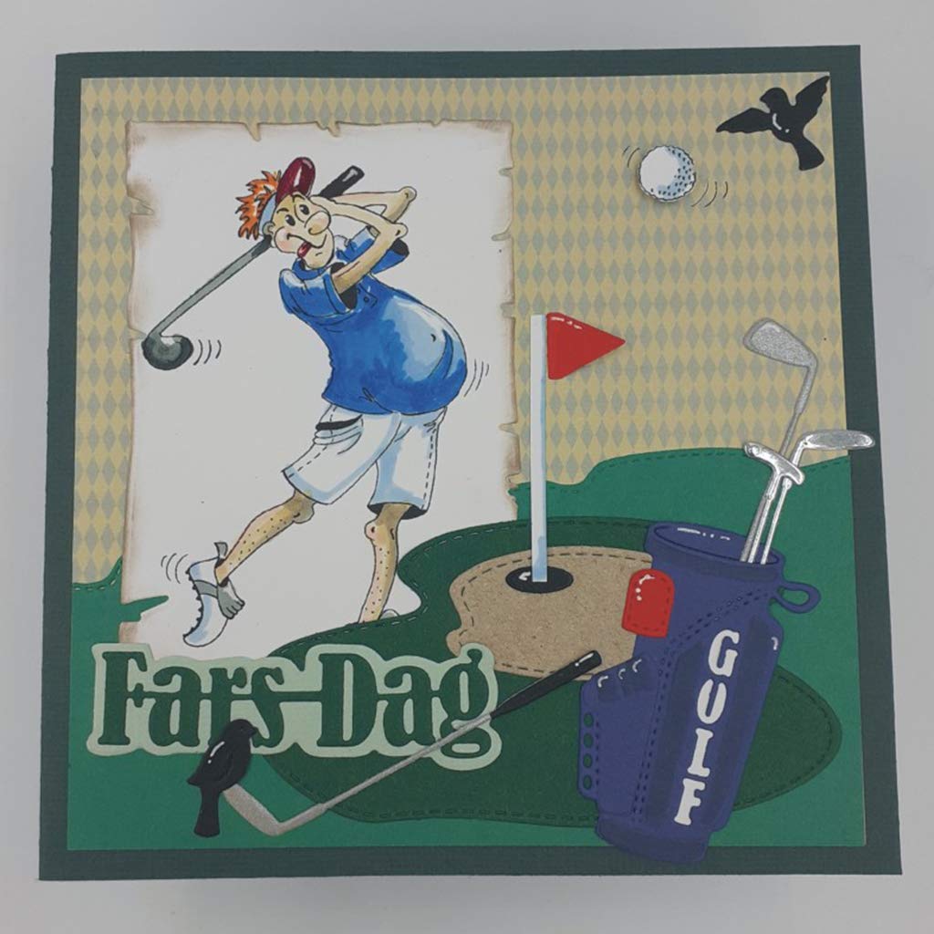 Premium Metal Die Cuts for Golf-Themed Card Making | Scrapbooking Embossing Dies | DIY Album & Paper Craft Decorations | Perfect for Greeting Cards, Scrapbook Pages, and Handmade Gift Decor