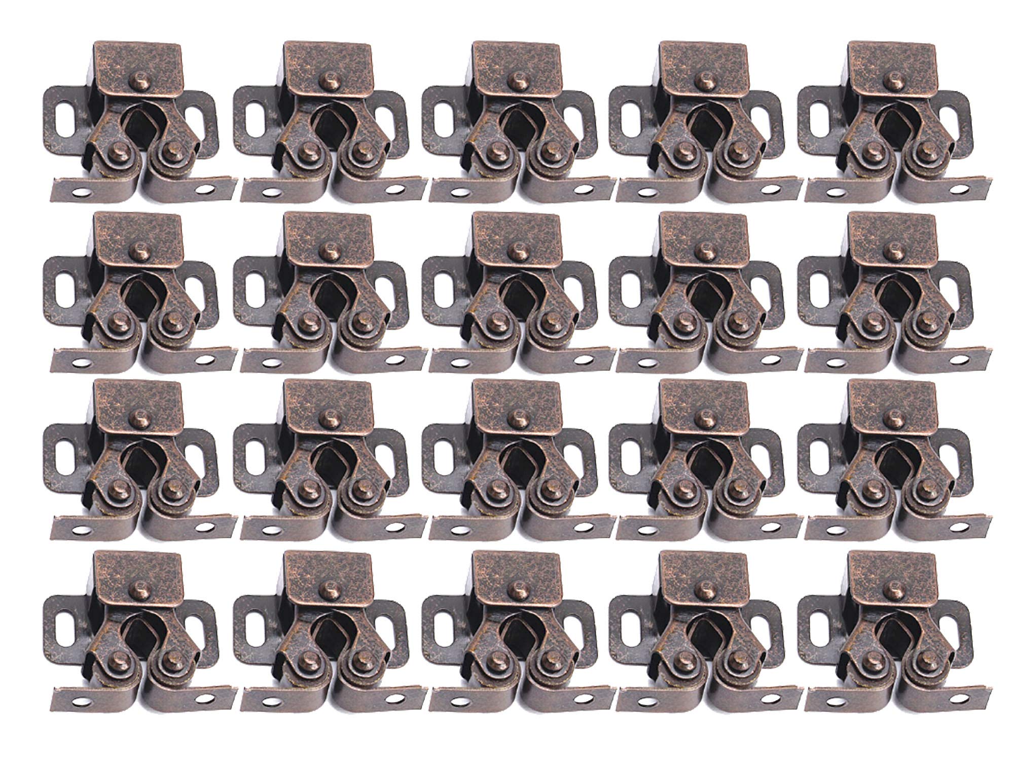 20PCS Magnetic Cabinet Door Beads - Small Red Bronze Kitchen & Closet Door Stoppers for Smooth Closing | Perfect for Cabinets, Wardrobes, and Drawers